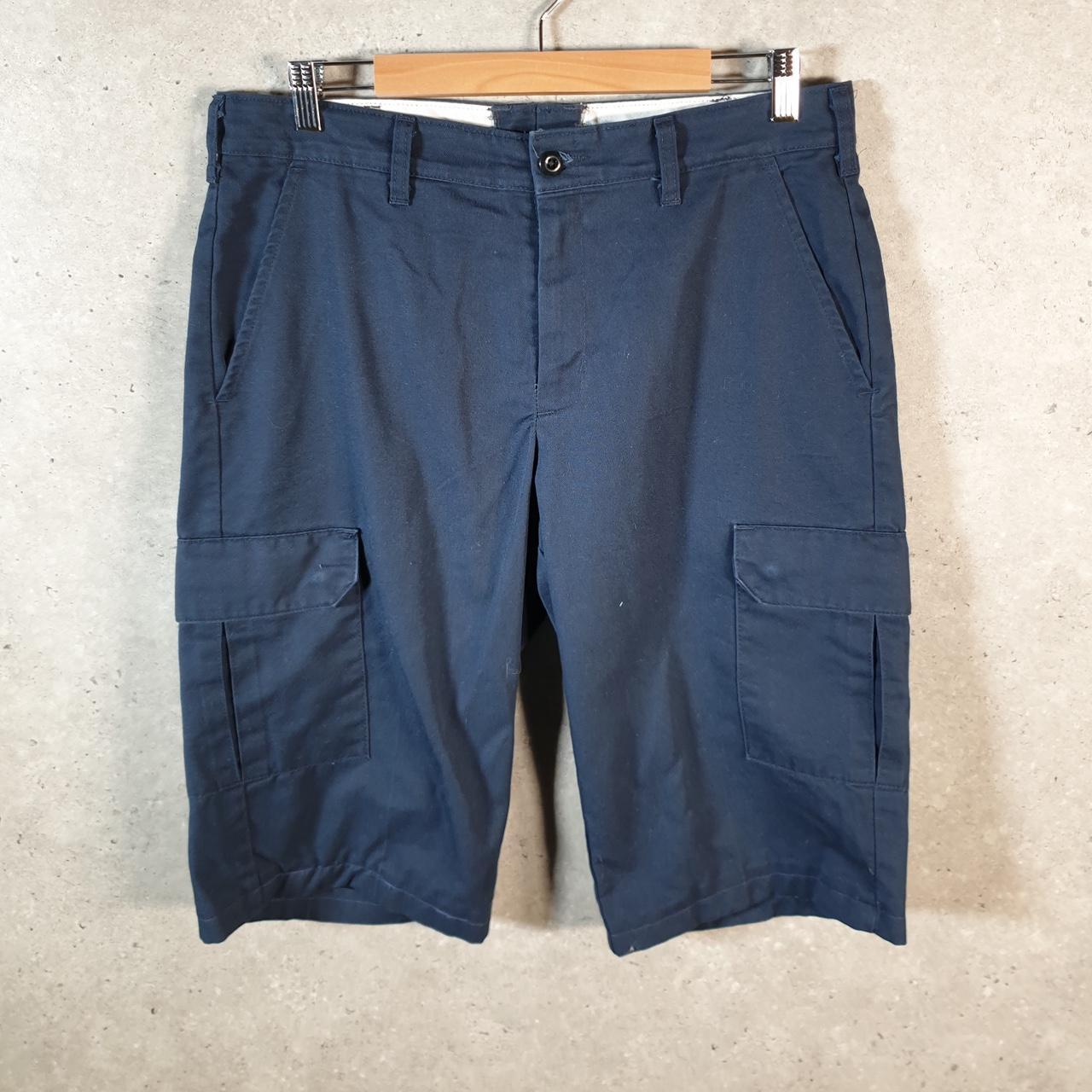 Vintage Red Kap Chino Shorts Jorts Cargo Men’s W34 Navy Blue Baggy Cotton