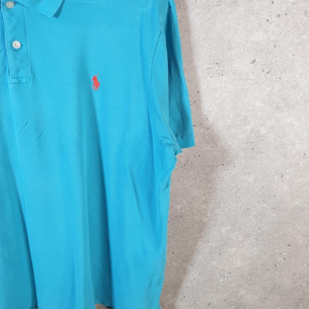 Vintage Ralph Lauren Polo Golf Shirt Mens XL Blue Casual Cotton Pro Fit Pony