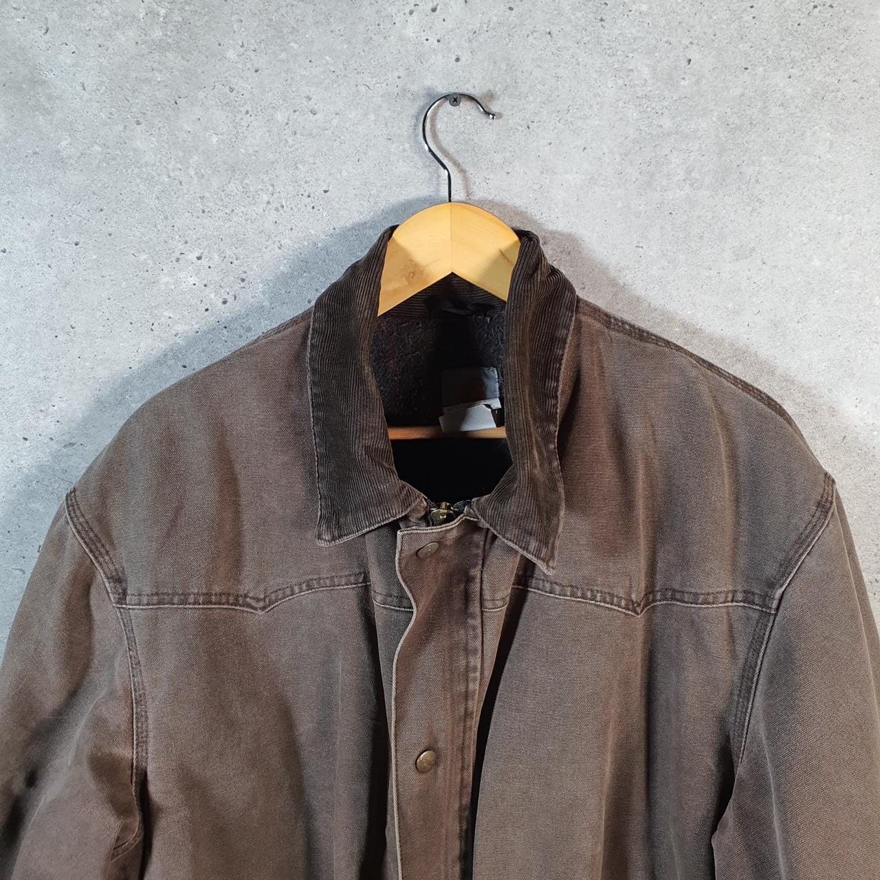 Vintage Carhartt Barn Chore Blanket Lined Jacket Men’s Large Brown Canvas C52 CHT USA Big Fish Vintage