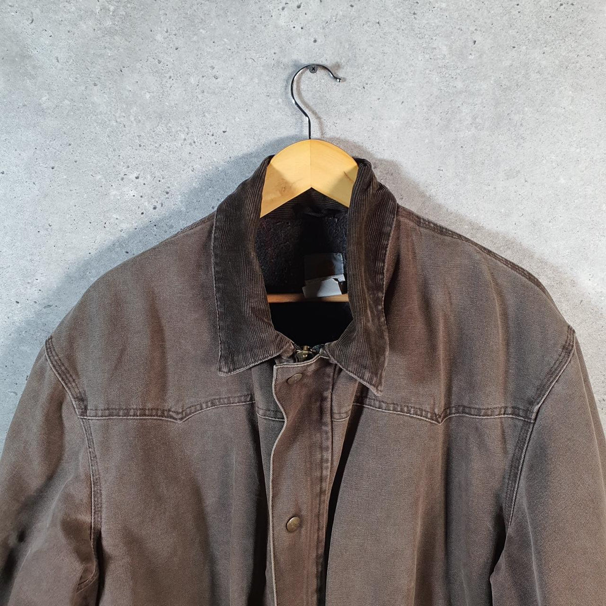 Vintage Carhartt Barn Chore Blanket Lined Jacket Men’s Large Brown Canvas C52 CHT USA Big Fish Vintage