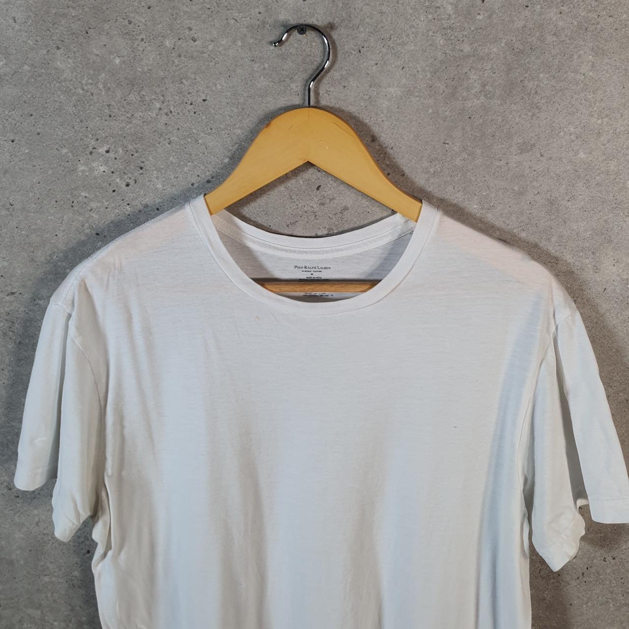 Vintage Ralph Lauren Polo Sport T Shirt Men’s Medium White Custom Fit Embroidered Pony C9025