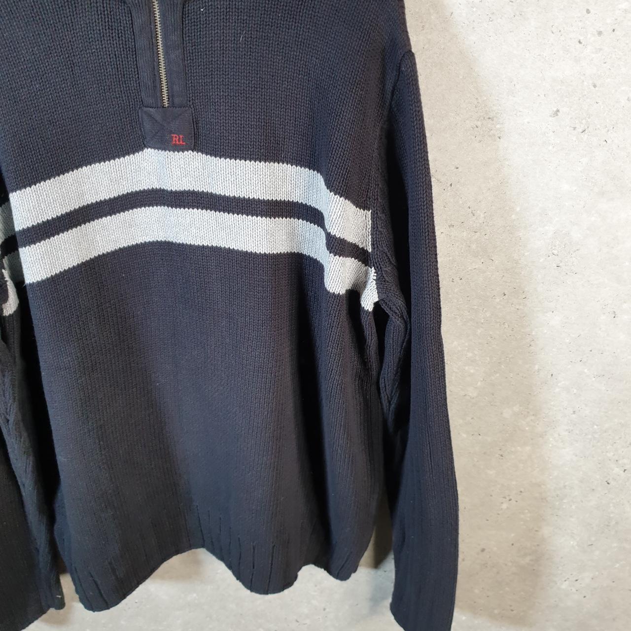 Vintage Ralph Lauren Polo Jeans Company 1/4 Zip Sweatshirt Men’s 2XL Black Pullover