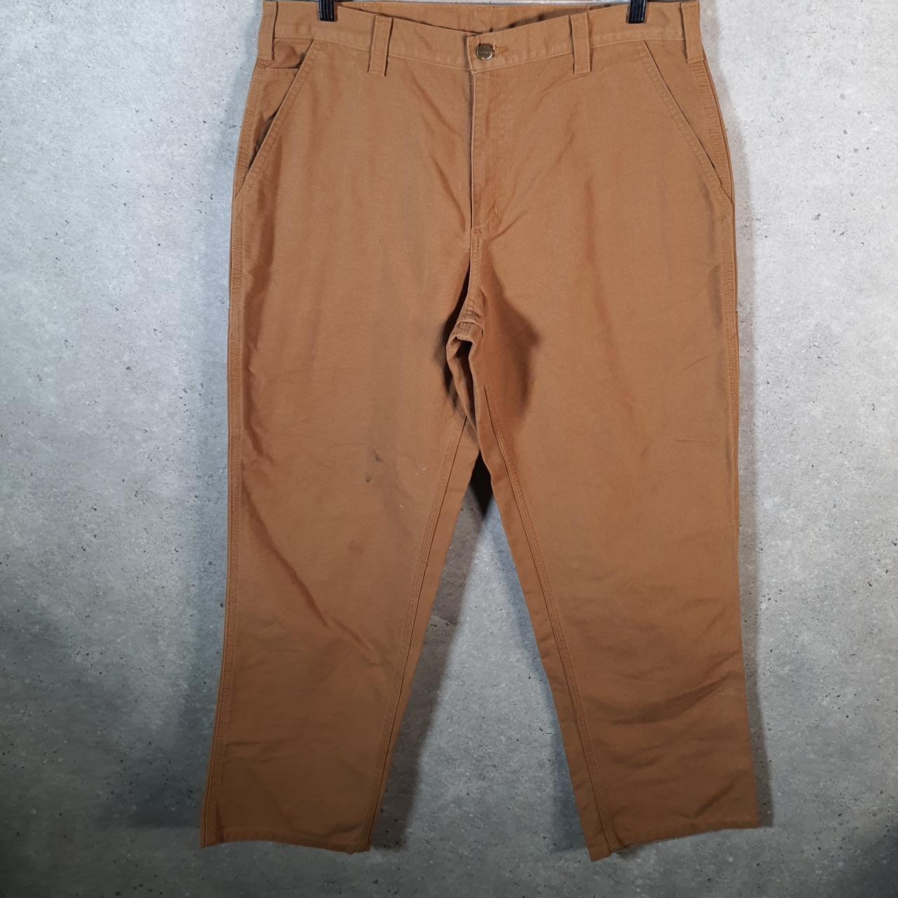 Vintage Carhartt Carpenter Trousers Mens W36 L32 Brown Dungaree Fit Workwear