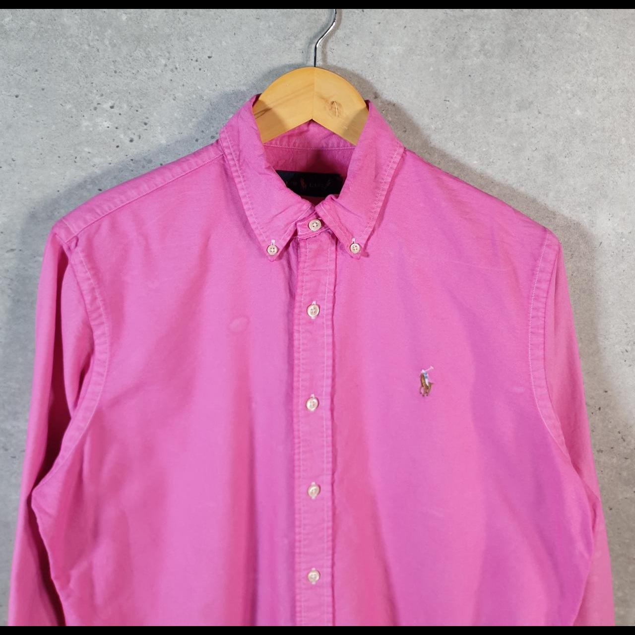 Vintage Ralph Lauren Button Down Shirt Men’s Medium Pink Pony Casual C8084