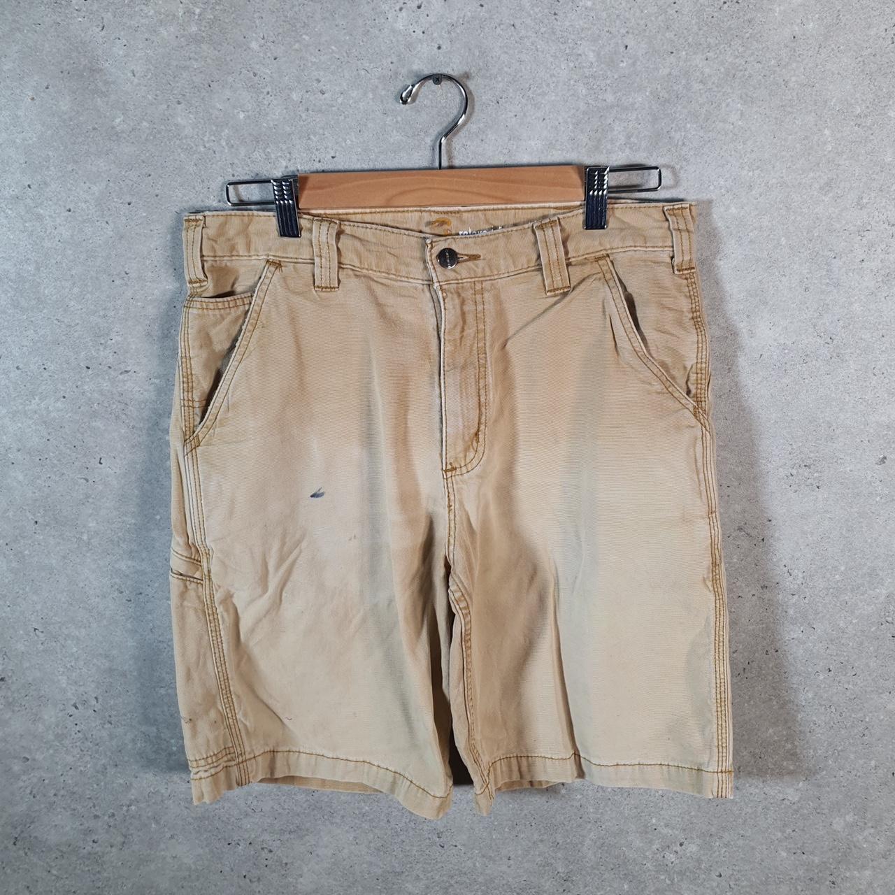 Vintage Carhartt Baggy Carpenter Shorts Jorts Cargo Men’s W33 Brown Relaxed Fit Workwear A4831