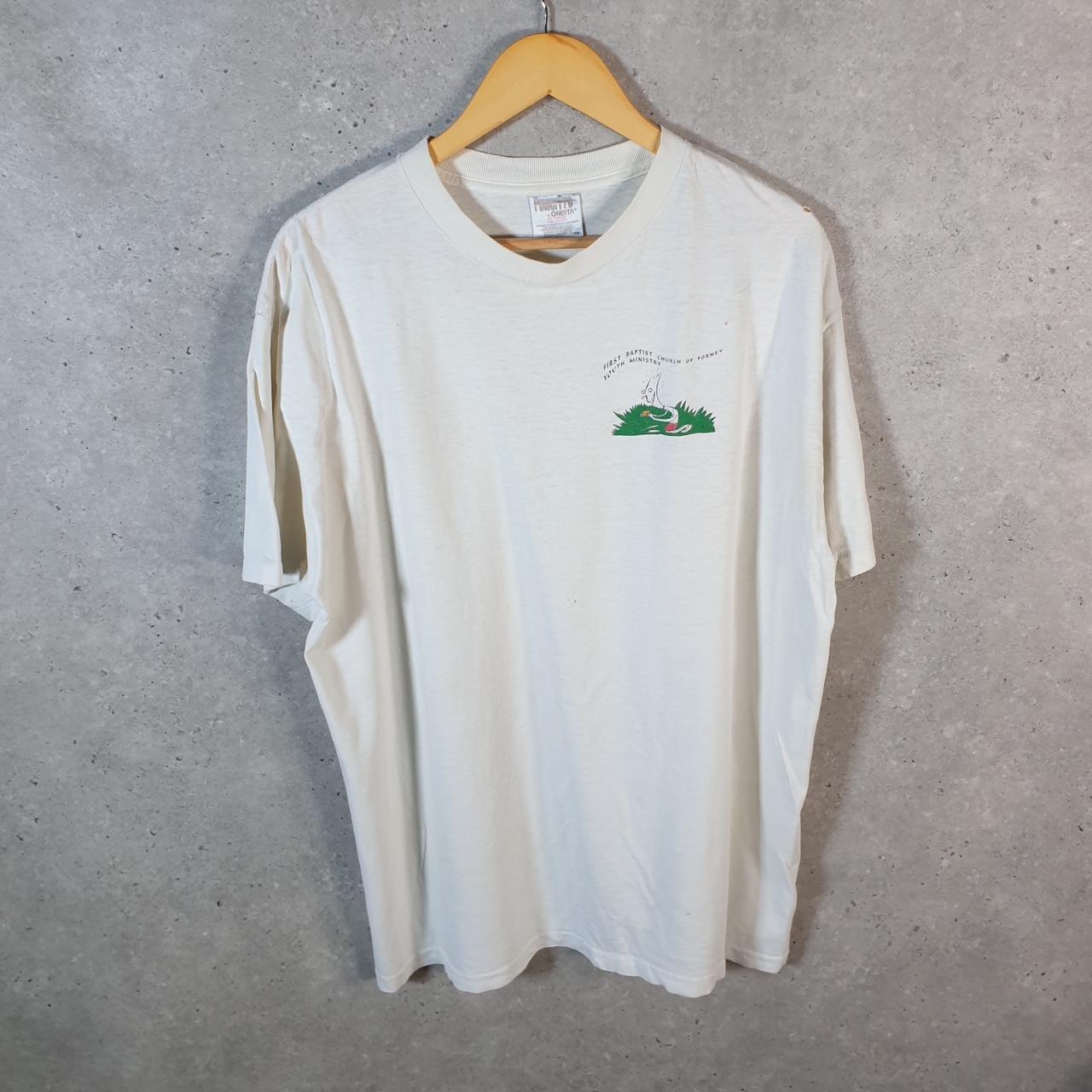 Vintage Oneita Power Church Of Forney Ministry 90s USA Single Stitch T Shirt Men’s XL White