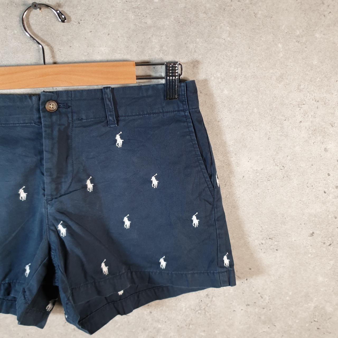 Vintage Ralph Lauren Polo All over Print Shorts Jorts Chino Cargo Womens W30 Blue Baggy Cotton A4378