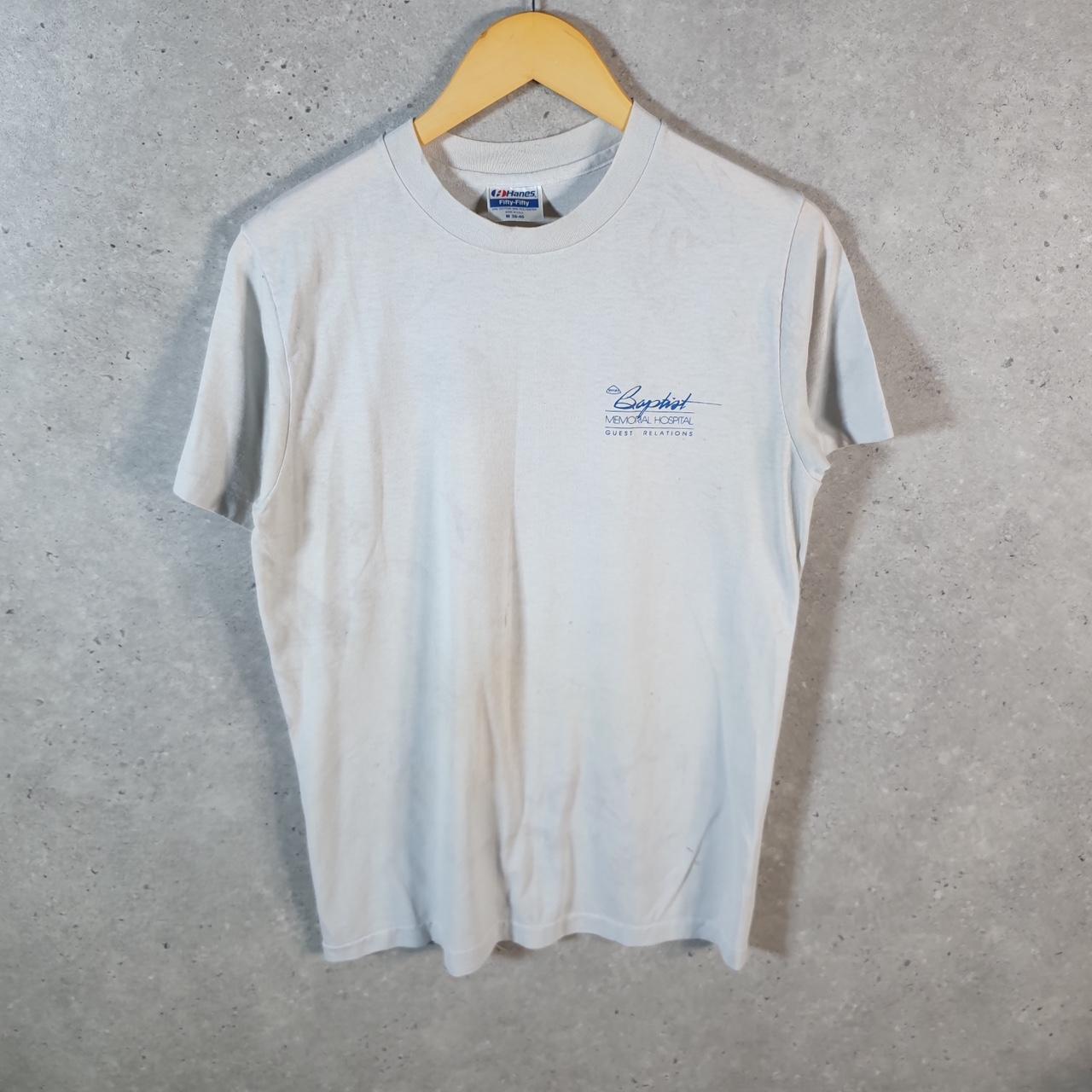 Vintage Hanes Baptist Memorial Hospital 90s USA Single Stitch T Shirt Men’s Medium White