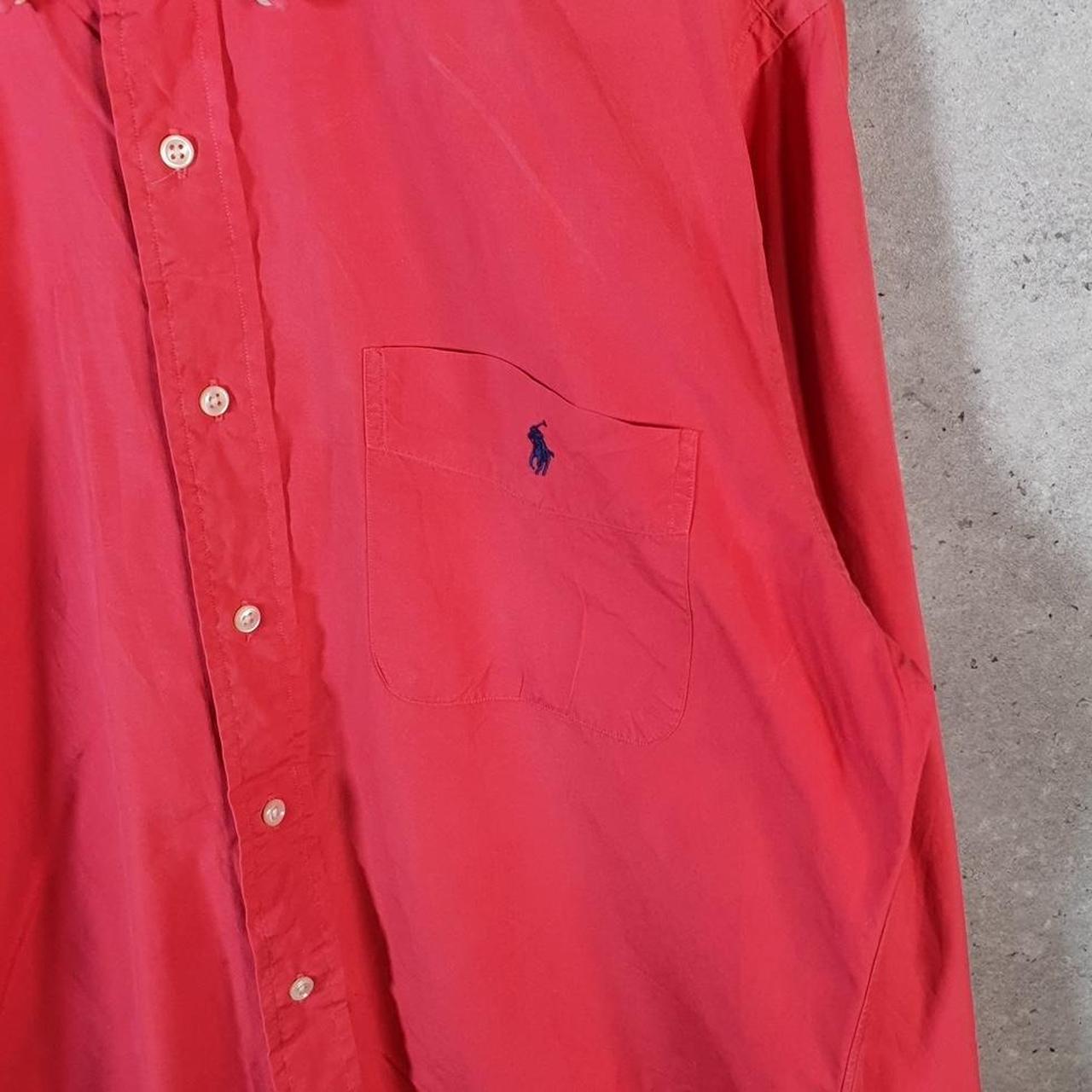 Vintage Ralph Lauren Button Down Shirt Men’s Small Red Blake Fit Cotton Pony