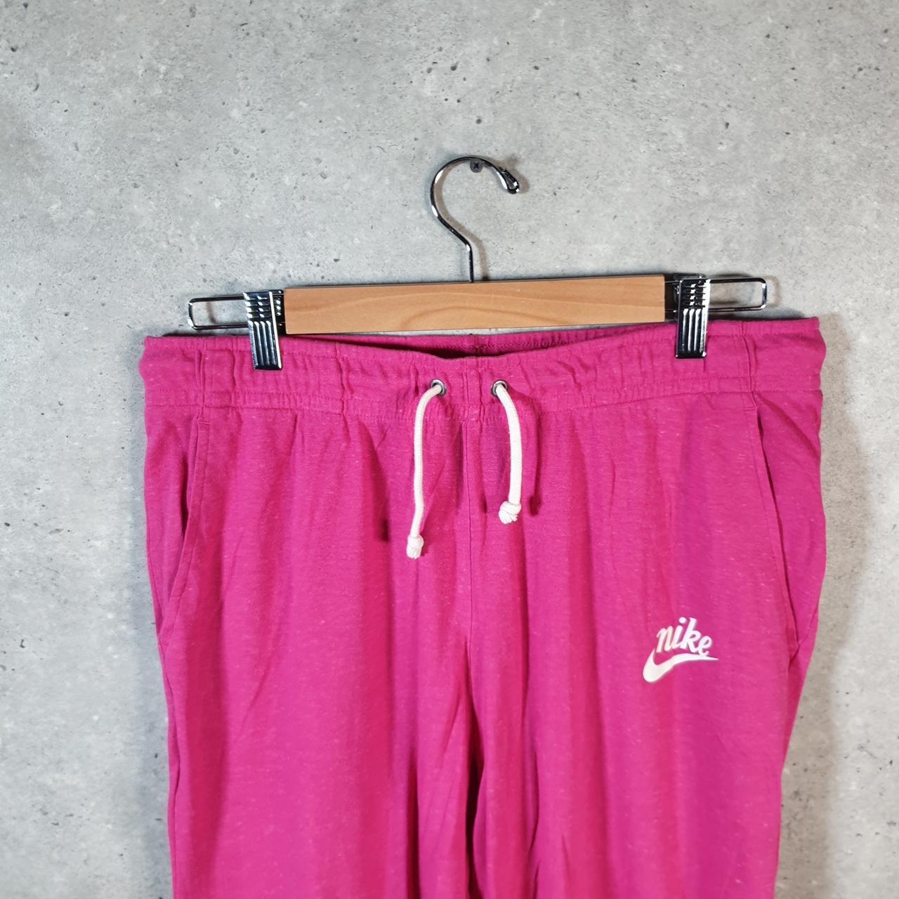 Vintage Nike Club Sweatpant Joggers Womens Large Pink Swoosh Sports Tracksuit Big Fish Vintage