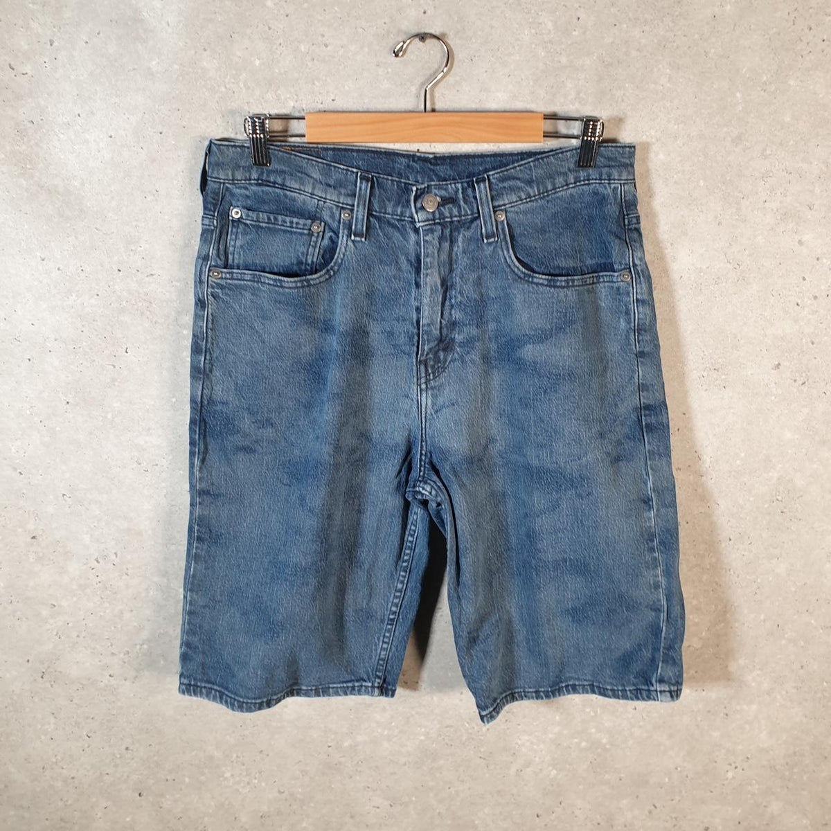 Vintage Levi’s 569 Baggy Shorts Jorts Cargo Men’s W31 Blue Relaxed Denim