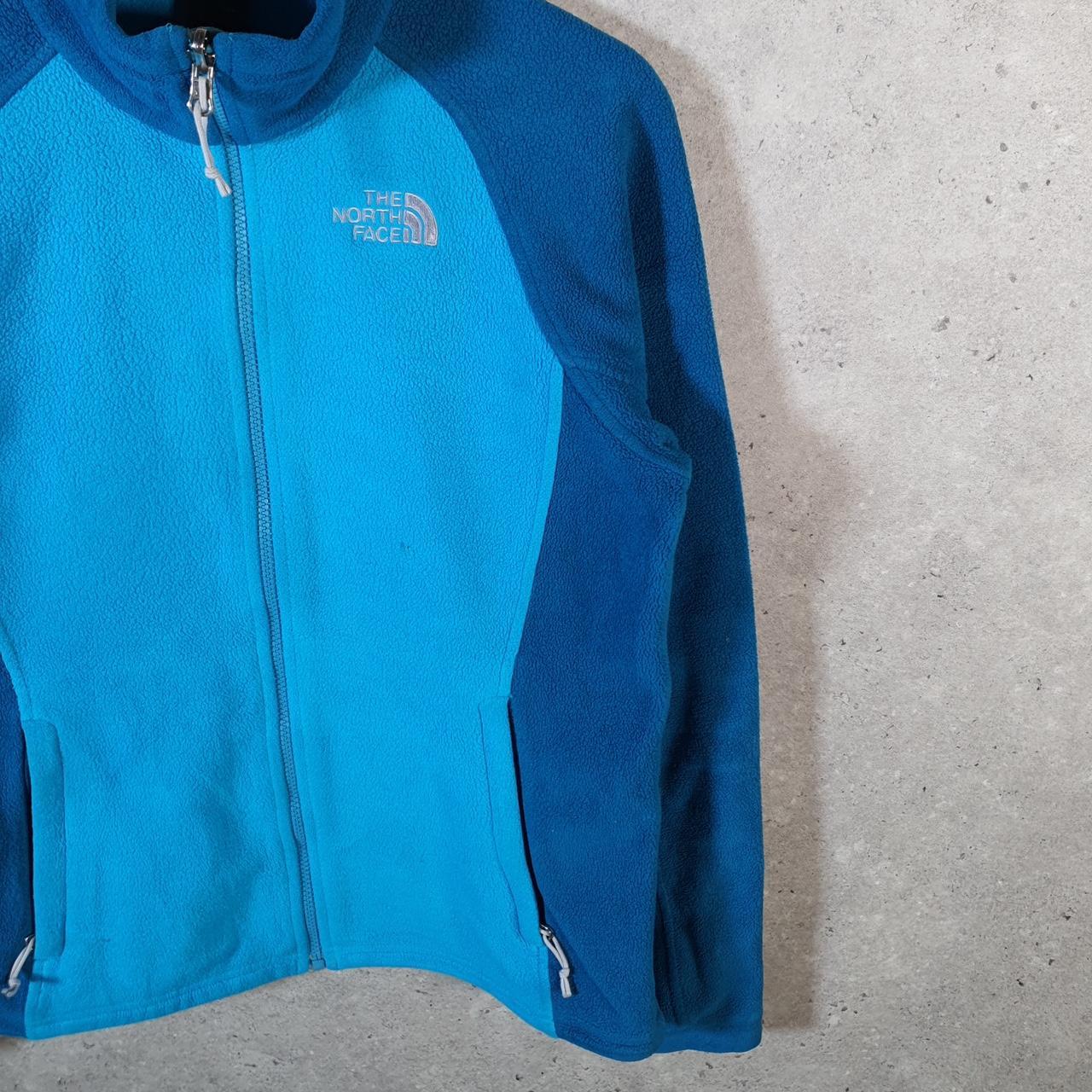 Vintage The North Face TNF Teddy Fleece Sweatshirt Mens XS Full Zip Blue Logo