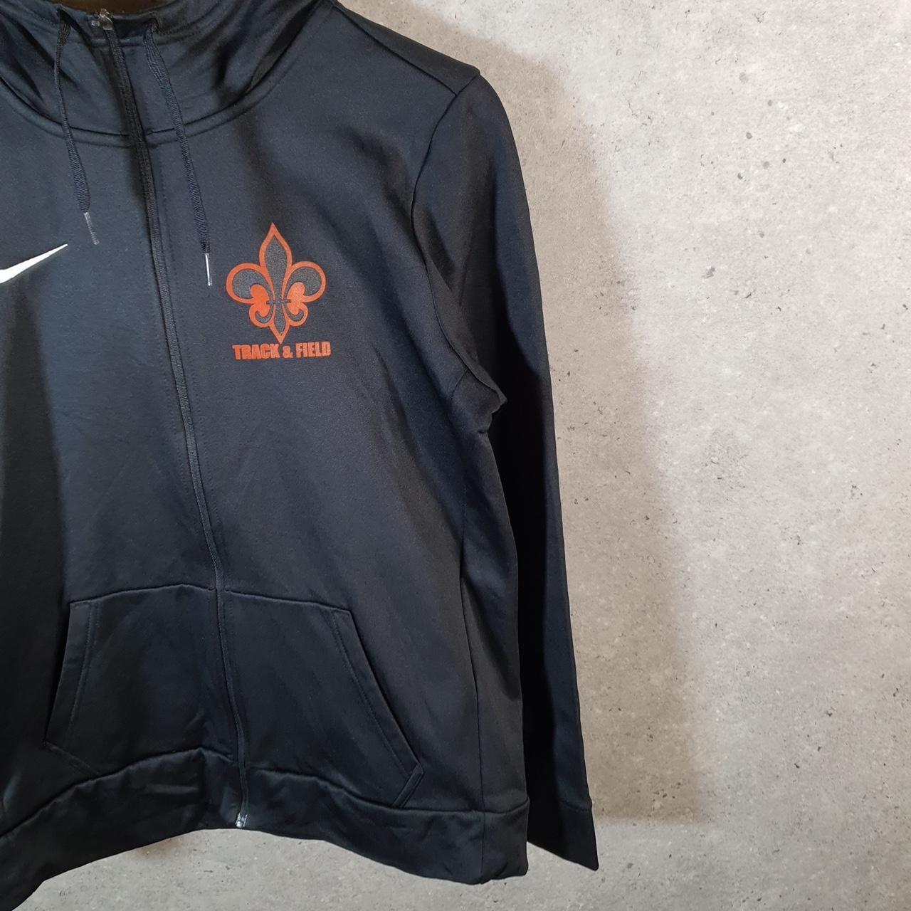 Vintage Nike Dri Fit USA Hoodie Men’s Medium Black Swoosh Y2K Full Zip