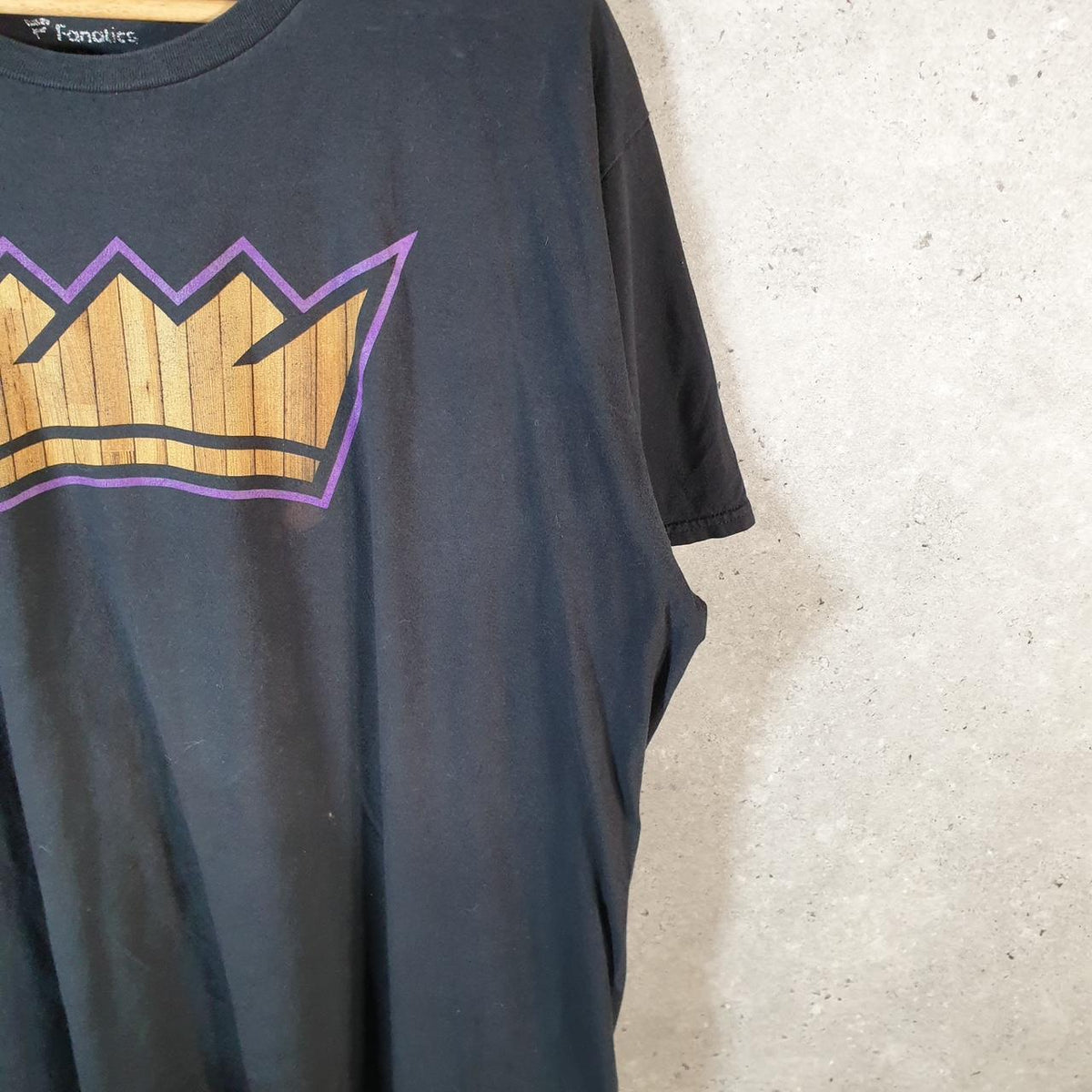 Vintage NBA Sacramento Kings Fanatic T Shirt Mens XL Black Logo Pro Sport