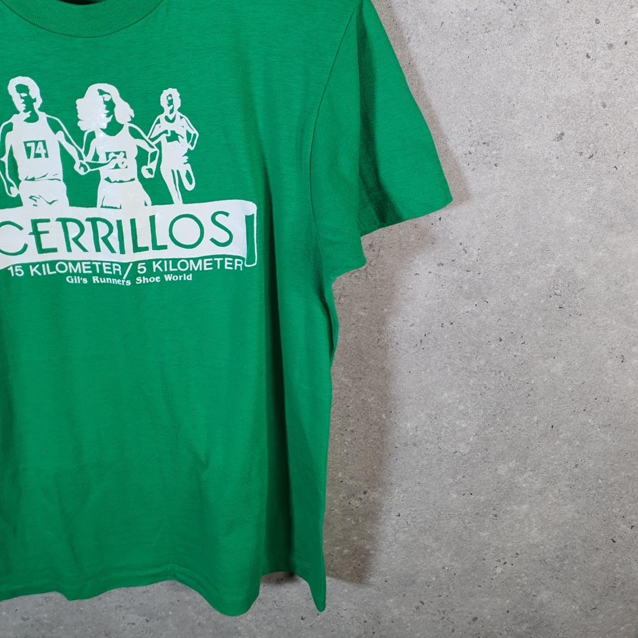 Vintage Hanes Carrillo’s 5km Gils Runners USA Single Stitch T Shirt Men’s Medium Green