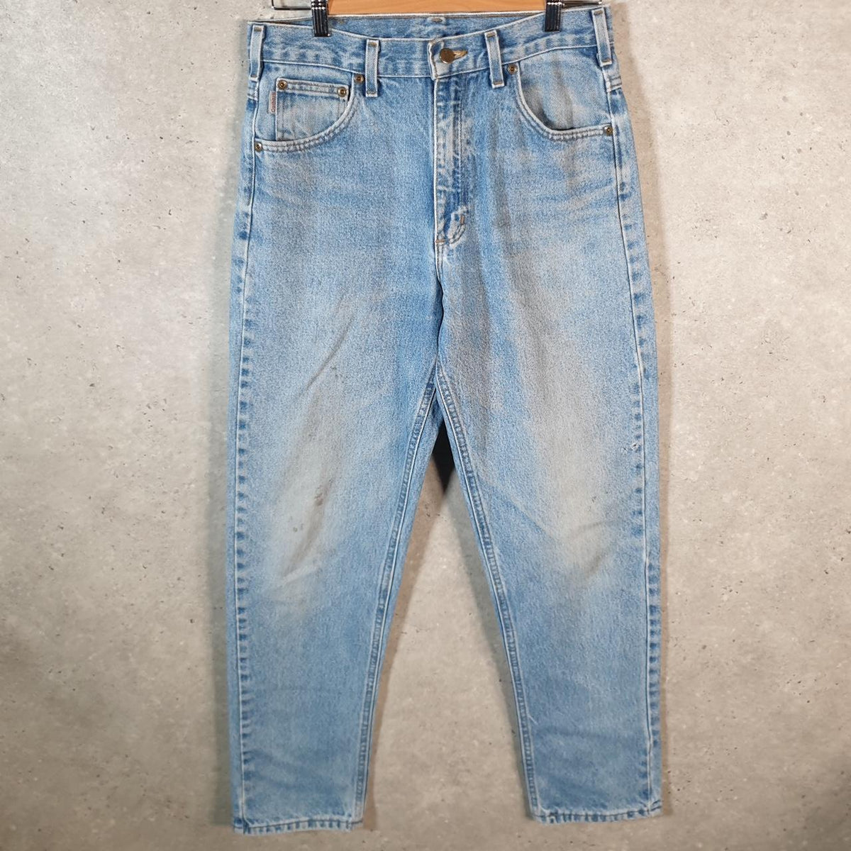 Vintage Carhartt Workwear Carpenter Jeans Mens W30 L30 Blue Denim Traditional Fit USA