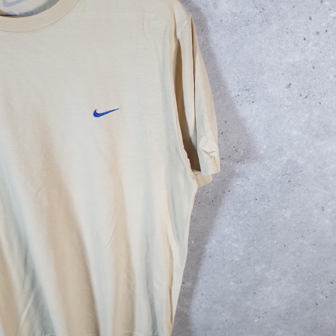 Vintage Nike T Shirt Men’s Medium Brown Embroidered Single Swoosh Logo Athletic