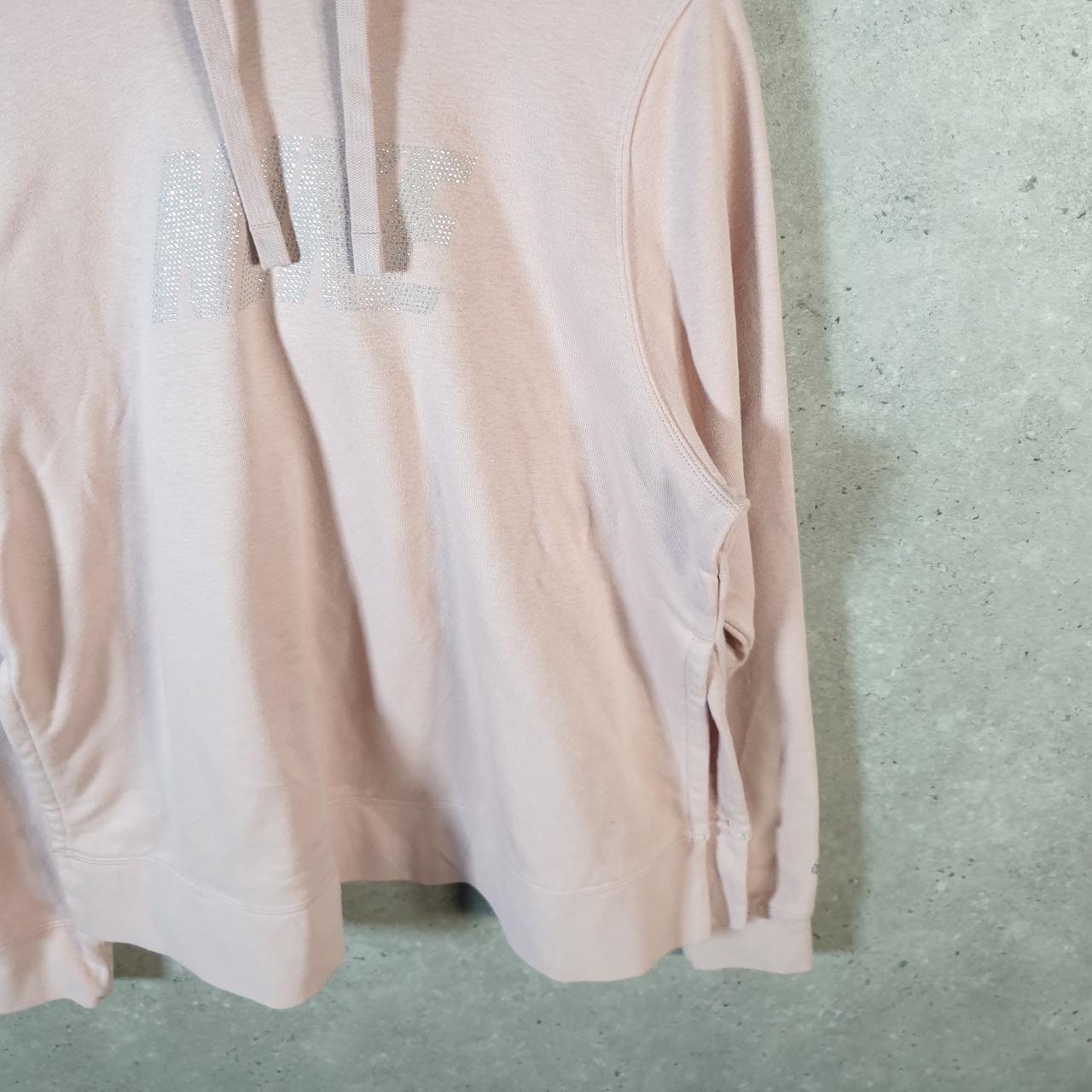 Vintage Nike Dri Fit Spellout Hoodie Womens Medium Pink Swoosh Y2K Pullover