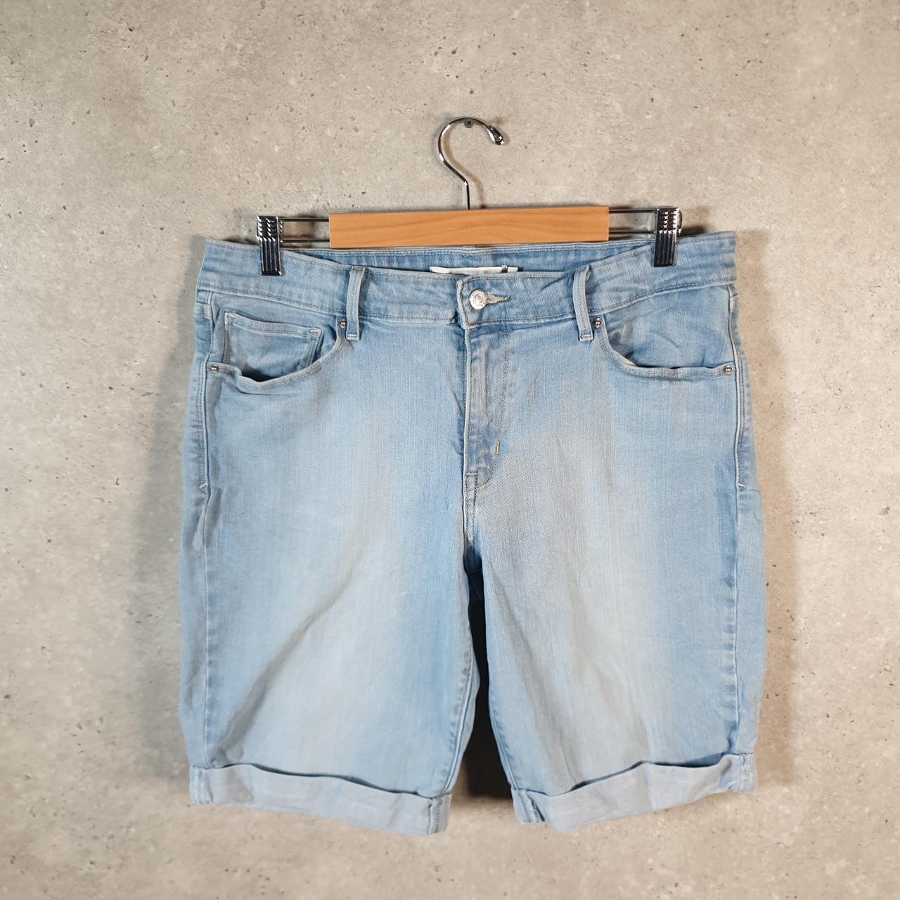 Vintage Levi’s Baggy Shorts Jorts Cargo Womens W32 Blue relaxed Denim