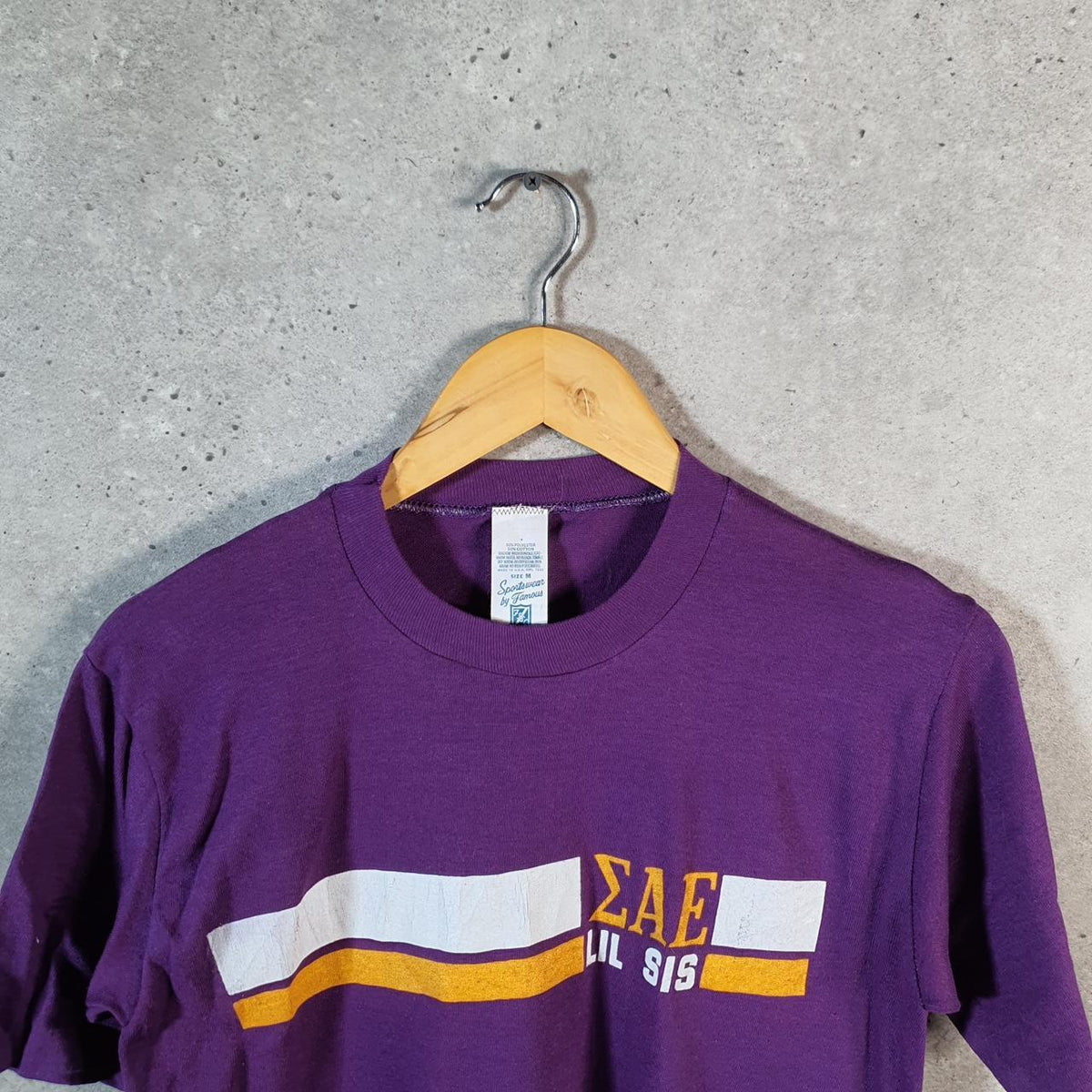 Vintage Sportswear Lil Sis 90s USA Single Stitch T Shirt Men’s Small Purple C8426
