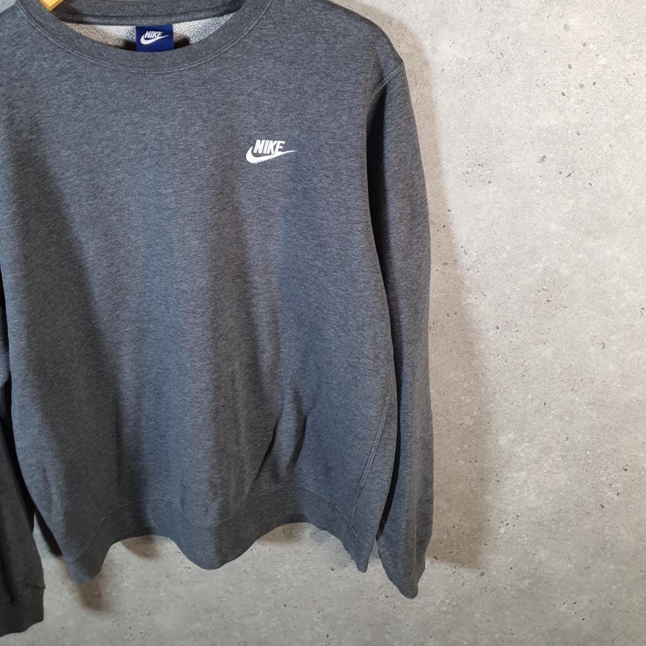 Vintage Nike Club Embroidered Sweatshirt Men’s Medium Grey Swoosh Y2K Pullover