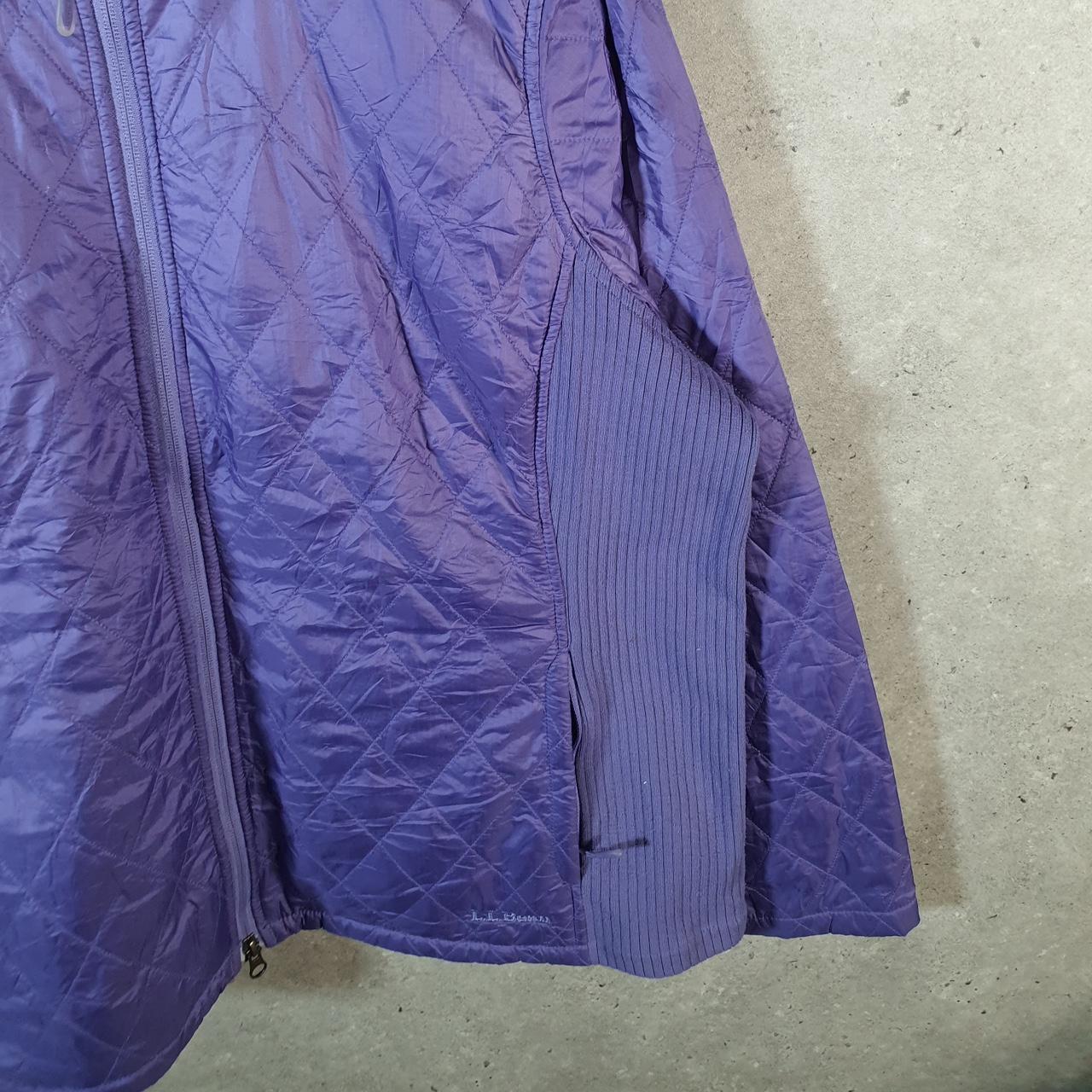 Vintage L.L. Bean Puffer Jacket Womens 2XL Purple Waterproof Shell