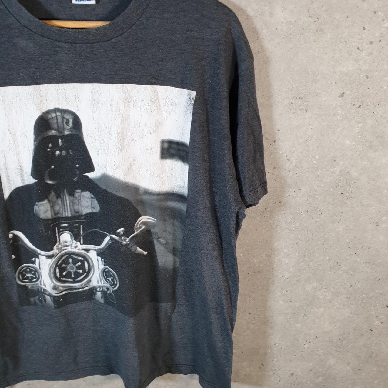 Vintage Star Wars Darth Vader T Shirt Men’s Large Grey Logo Graphic Spellout