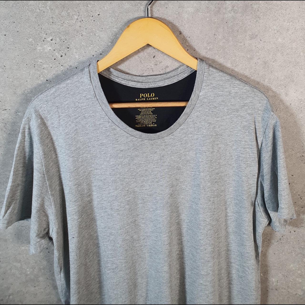 Vintage Ralph Lauren Polo T Shirt Men’s Large Grey Embroidered Pony Classic Fit C9123