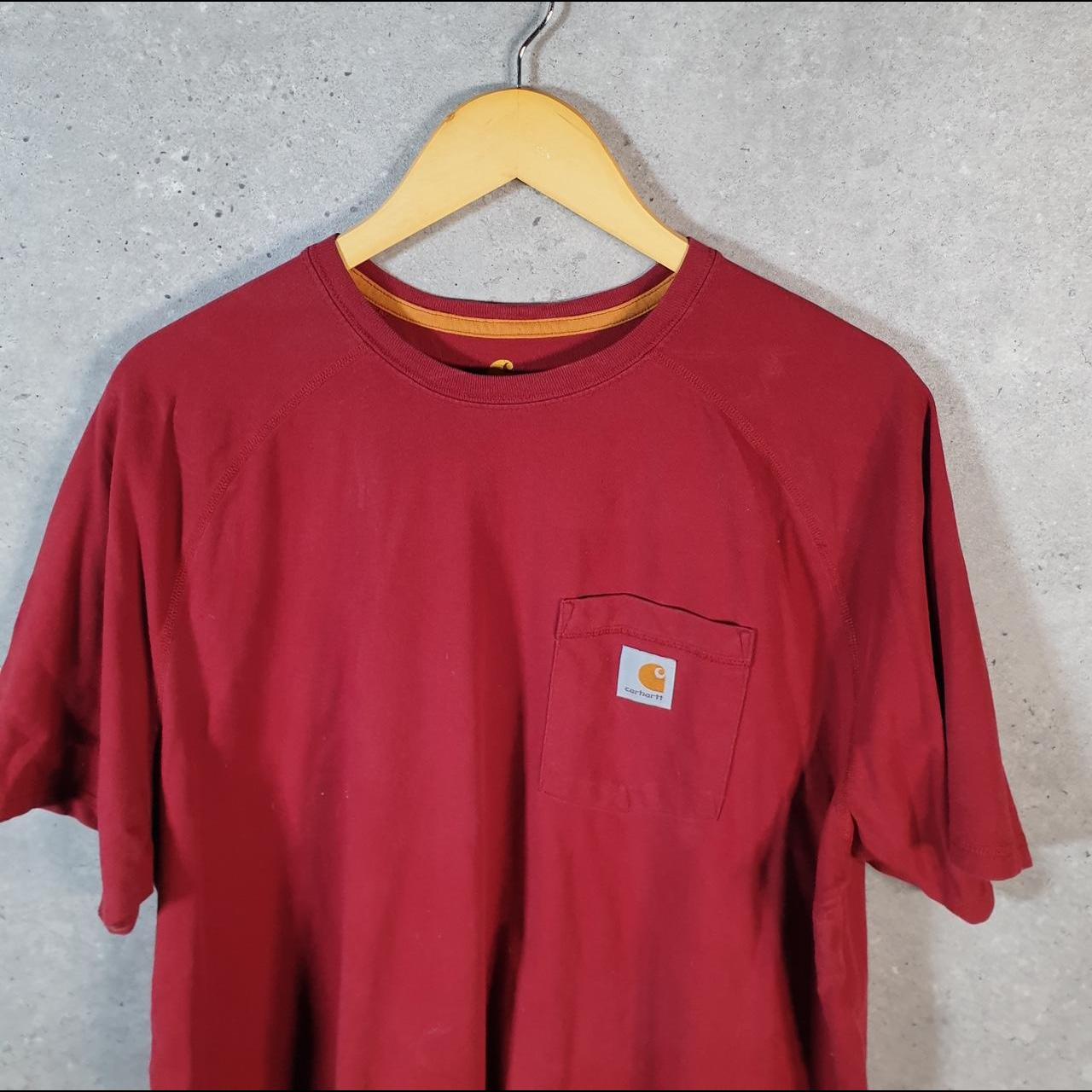 Vintage Carhartt Pocket T Shirt Men’s XL Red Workwear Chore Utility Relaxed Fit C9188