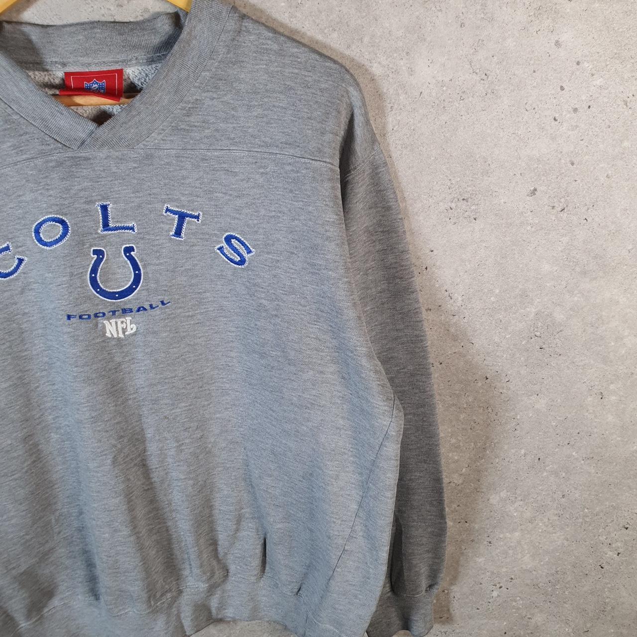 Vintage NFL Indianapolis Colts Sweatshirt Men’s M Grey Pullover Pro Sport USA