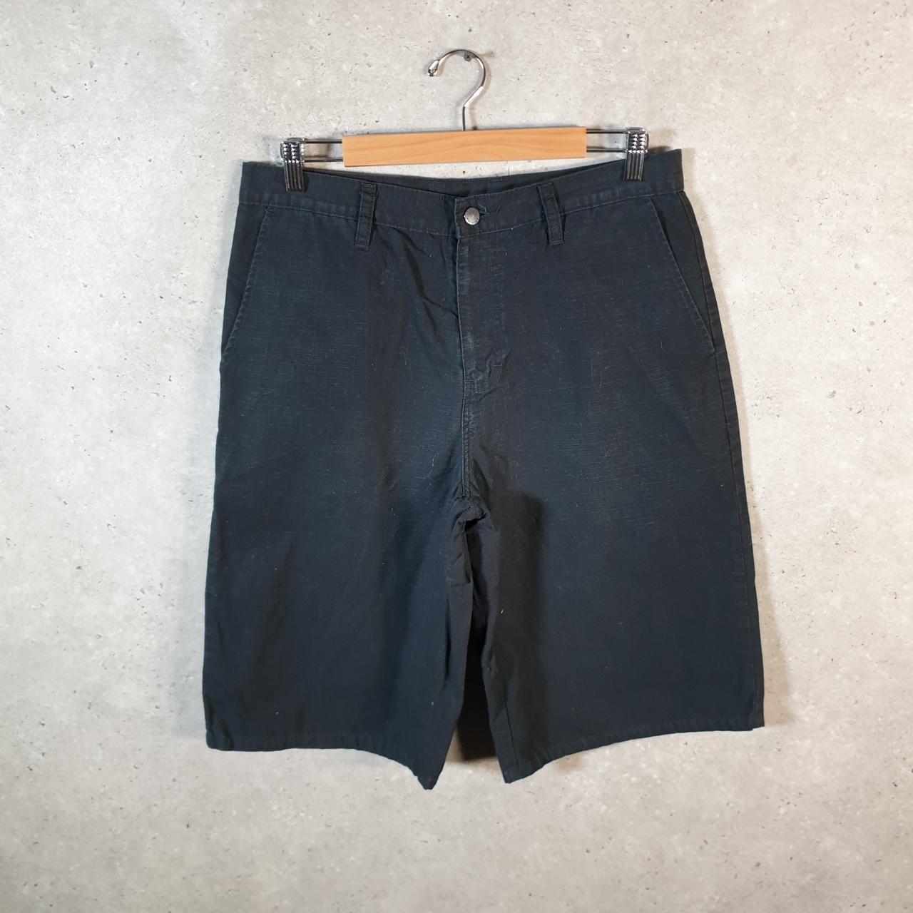 Vintage Dickies Baggy Chino Shorts Jorts Cargo Mens W32 Black Loose Fit