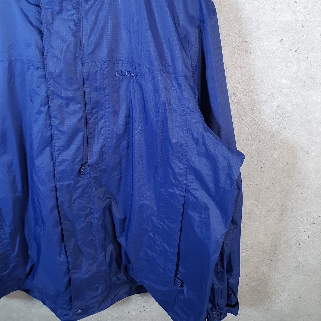 Vintage L.L. Bean Outdoors Nylon Jacket Mens 2XL Blue Waterproof Hooded