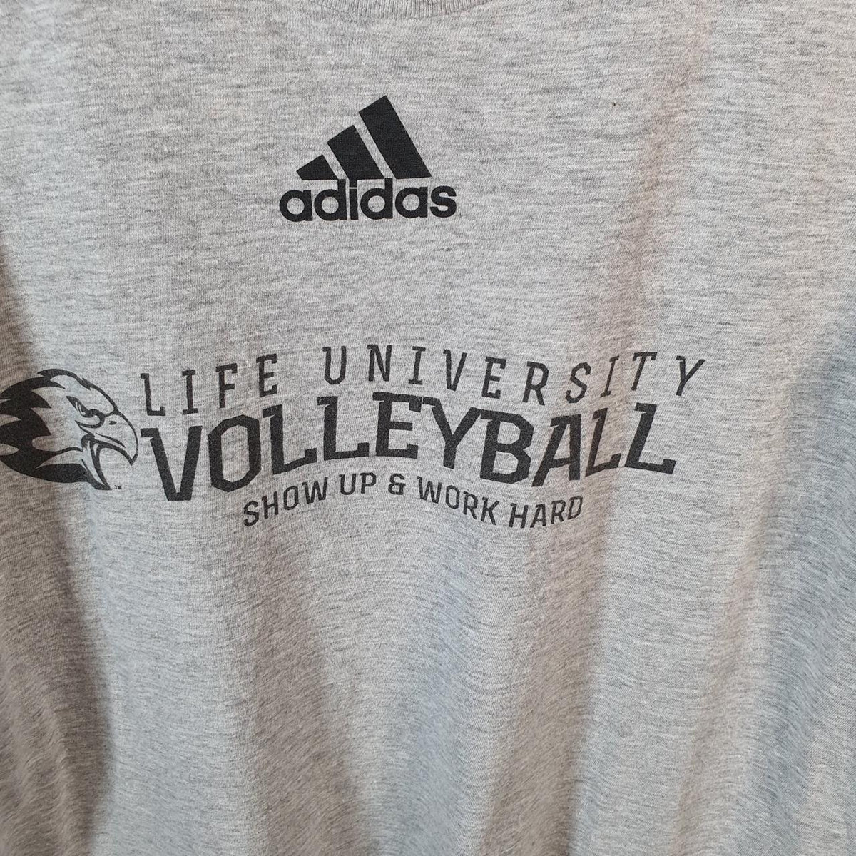 Vintage Adidas Amplifier T Shirt Shirt Men’s Small Grey Three Stripes Logo Athletic C9584