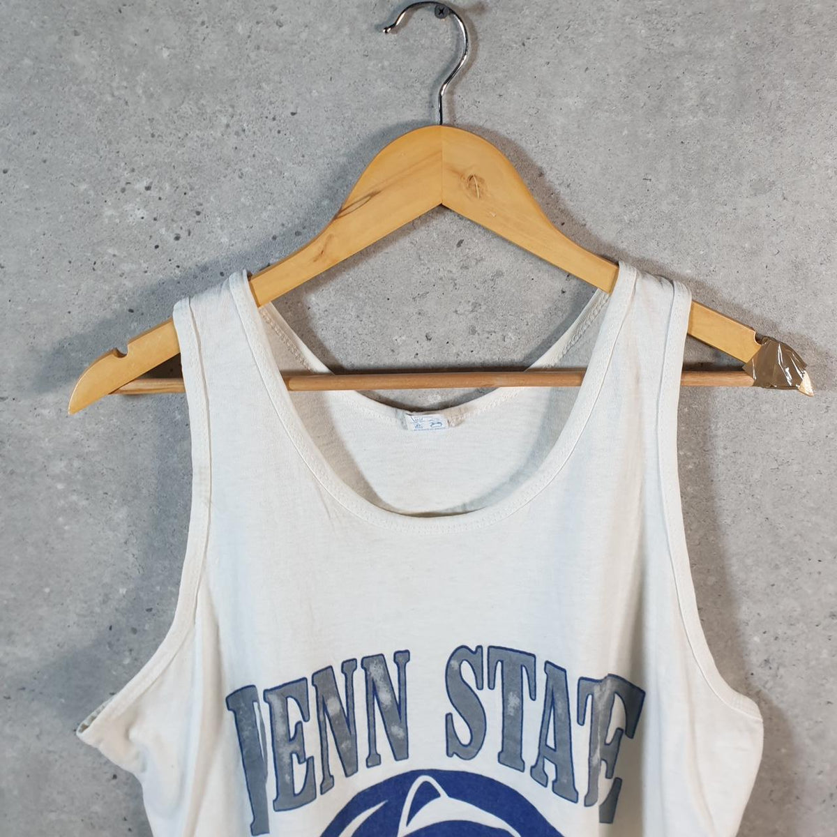 Vintage Artex Penn State 90s Graphic USA Single Stitch Vest Men’s Large White