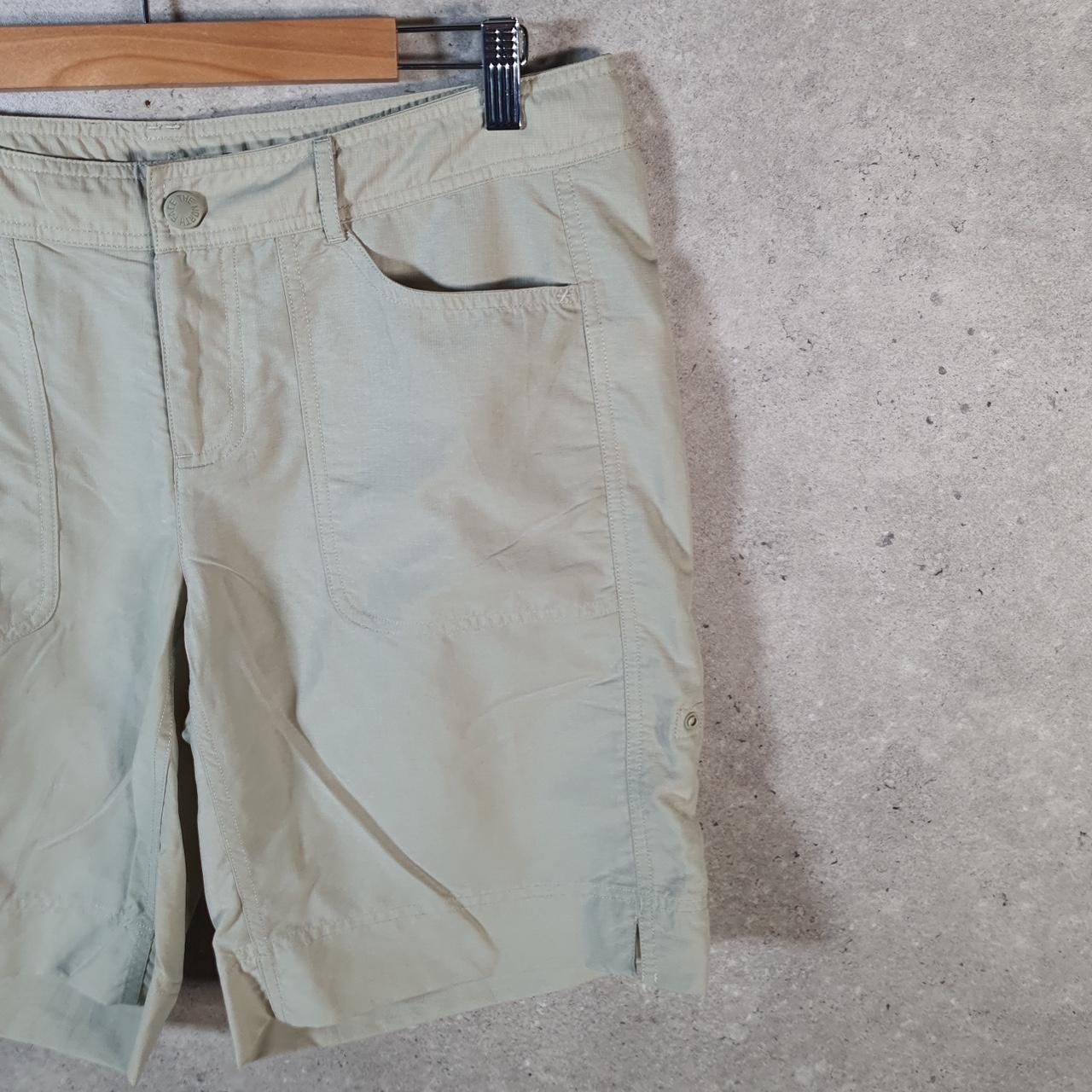 Vintage The North Face TNF Shorts Jorts Chino Cargo Womens UK12 Beige Baggy Cotton