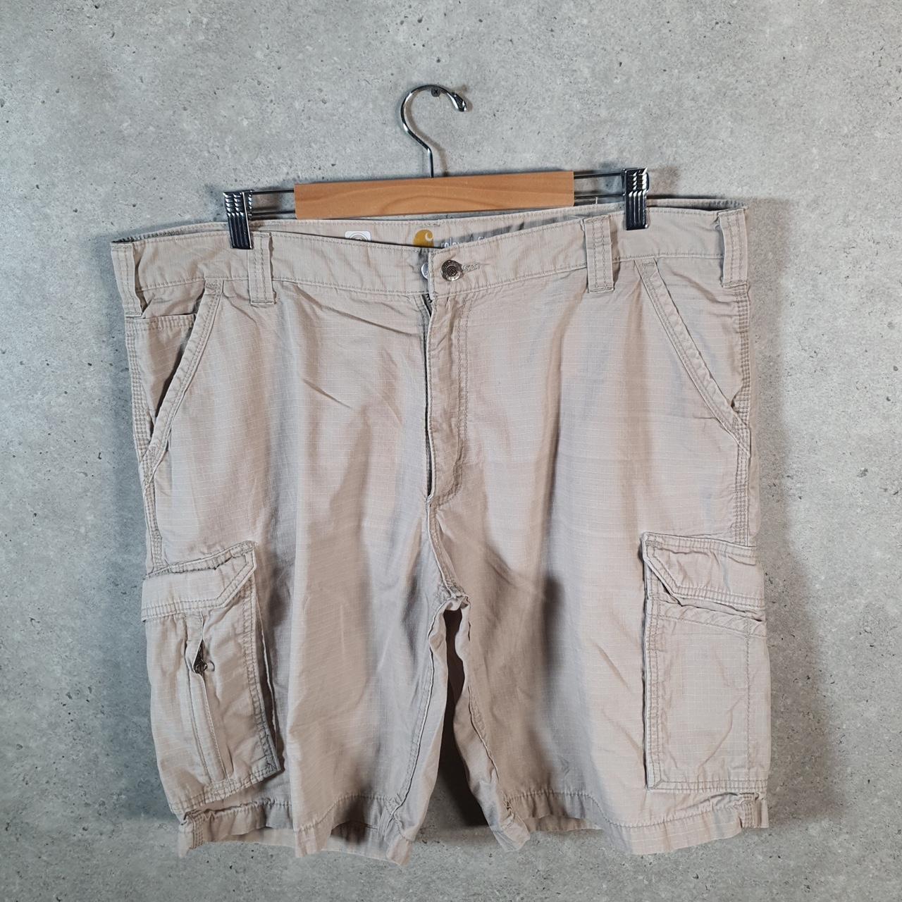 Vintage Carhartt Baggy Carpenter Shorts Jorts Cargo Men’s W40 Brown Relaxed Fit Workwear A4843