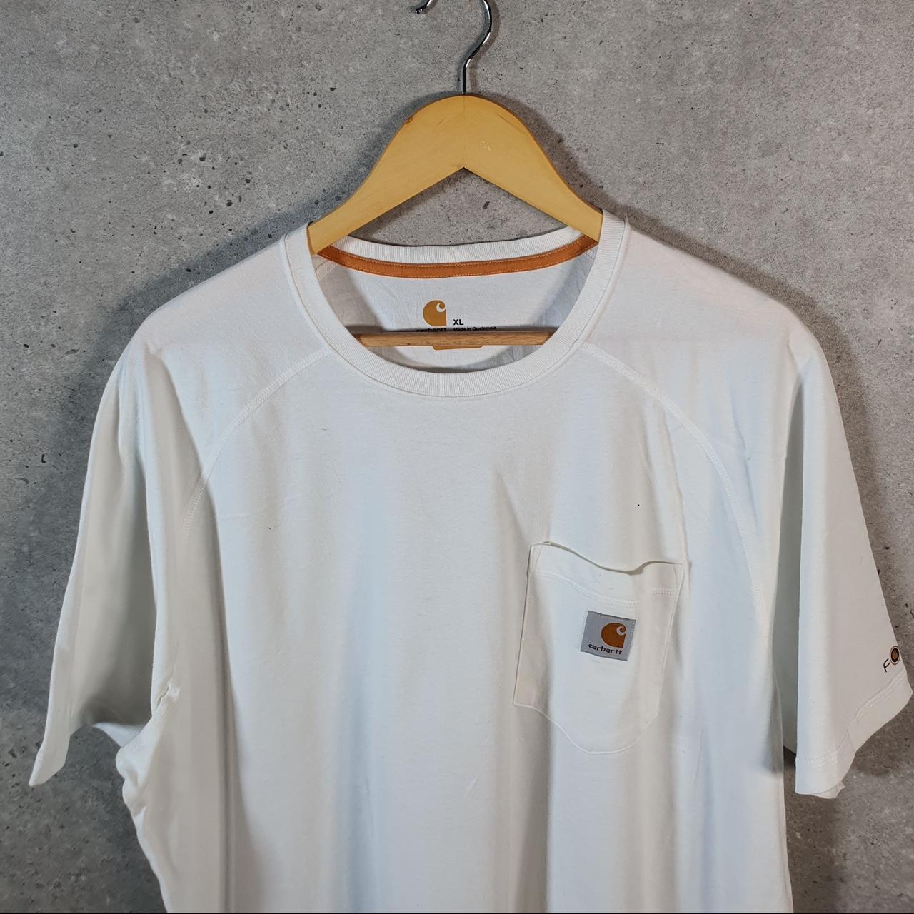 Vintage Carhartt Pocket T Shirt Men’s XL White Workwear Chore Utility Relaxed Fit C9279