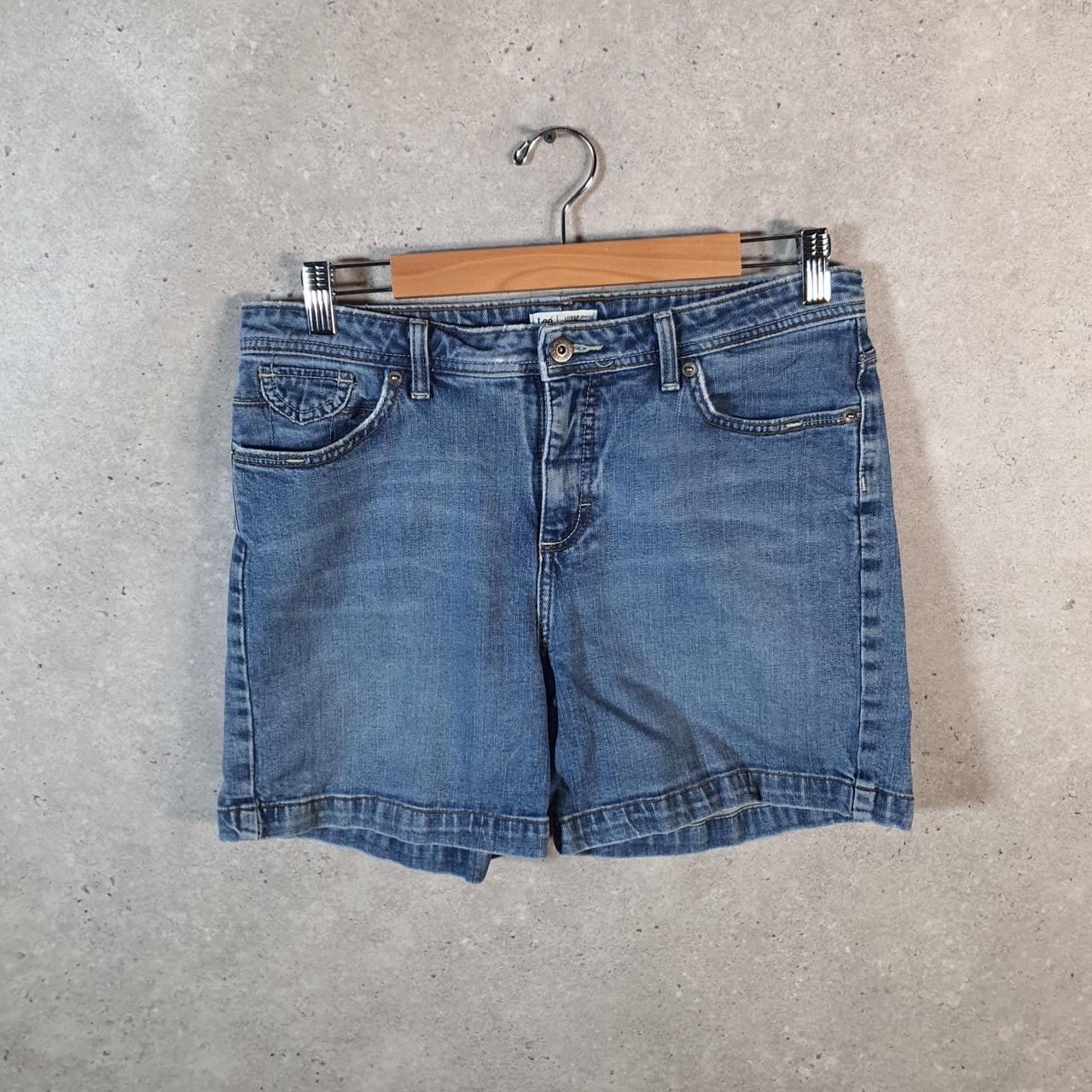 Vintage Lee Baggy Shorts Jorts Cargo Womens W30 Blue Denim Relaxed Cargo