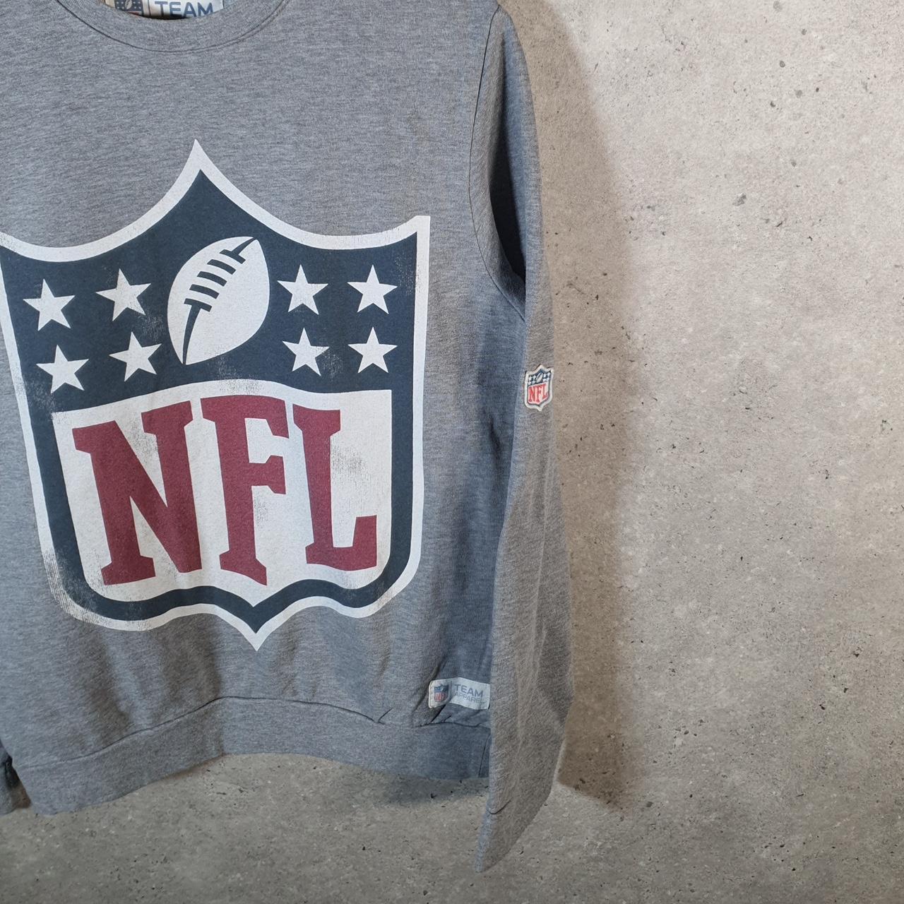 Vintage NFL Spellout Graphic Sweatshirt Mens Small Grey USA Pro Sport