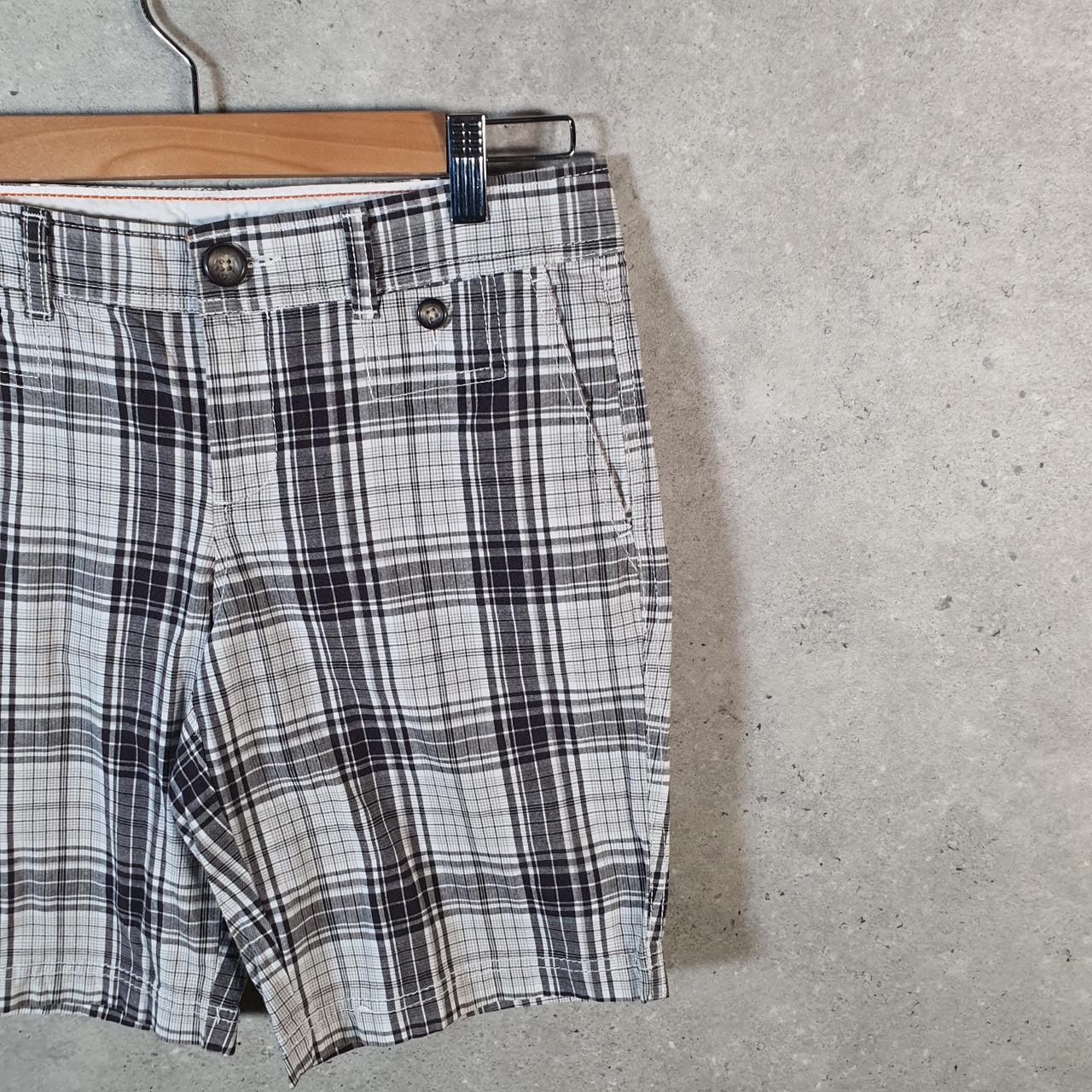 Vintage Dockers Chino Shorts Jorts Cargo Womens W30 Checkered Baggy Cotton