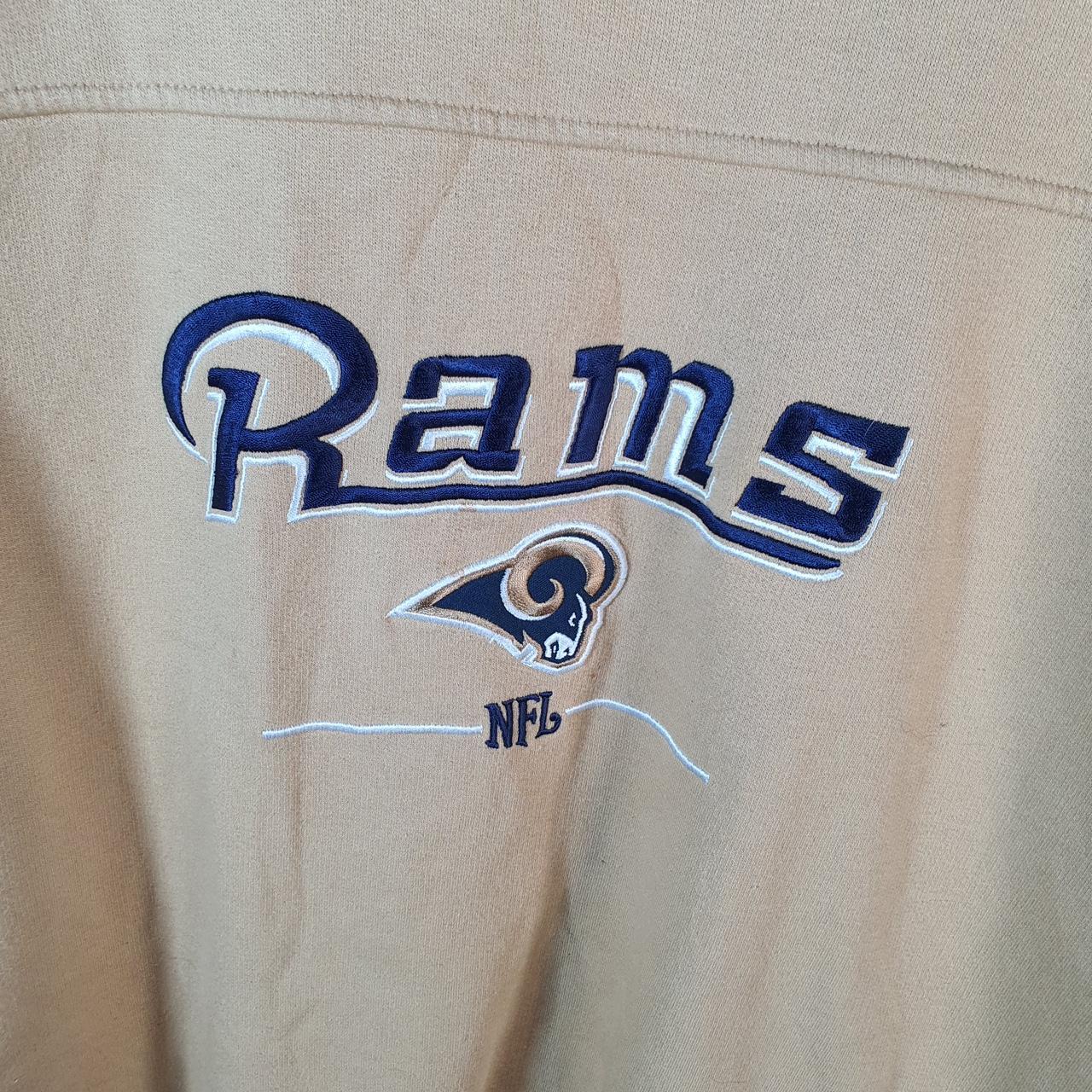 Vintage NFL St Louis Rams Embroidered Sweatshirt Men’s Large Orange USA Pro Sport