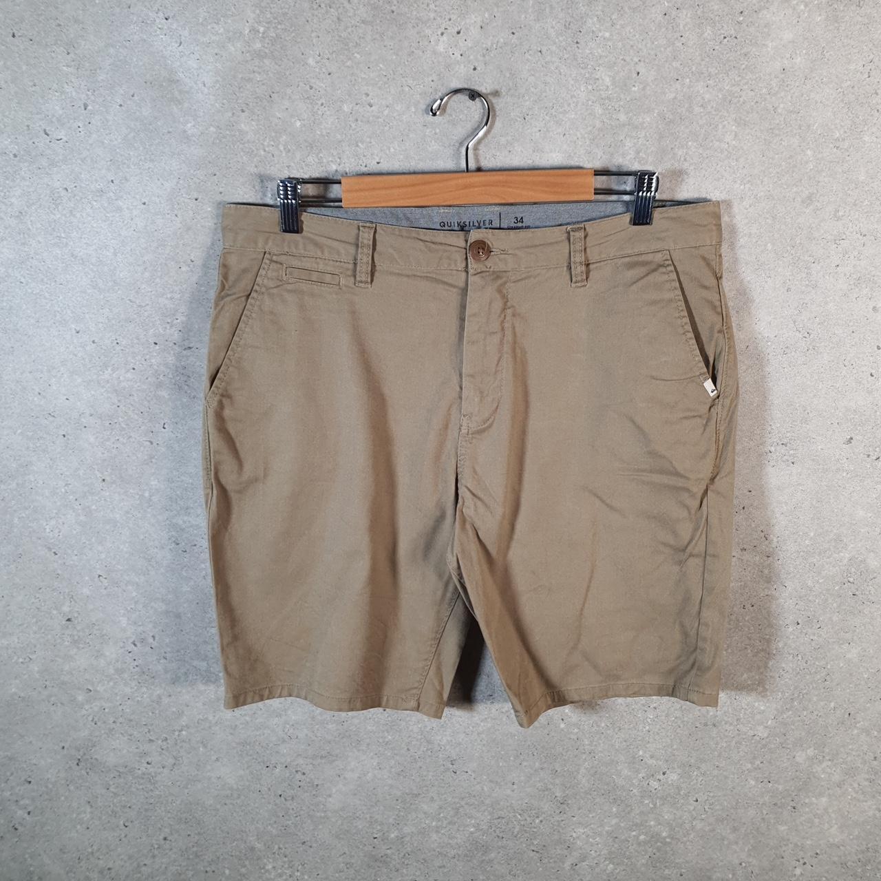 Vintage Quiksilver Chino Shorts Jorts Cargo Men’s W34 Brown Baggy Cotton