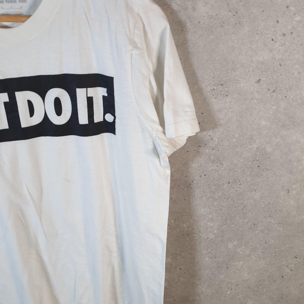 Vintage Nike Just Do It Spellout T Shirt Men’s Medium White Swoosh Logo