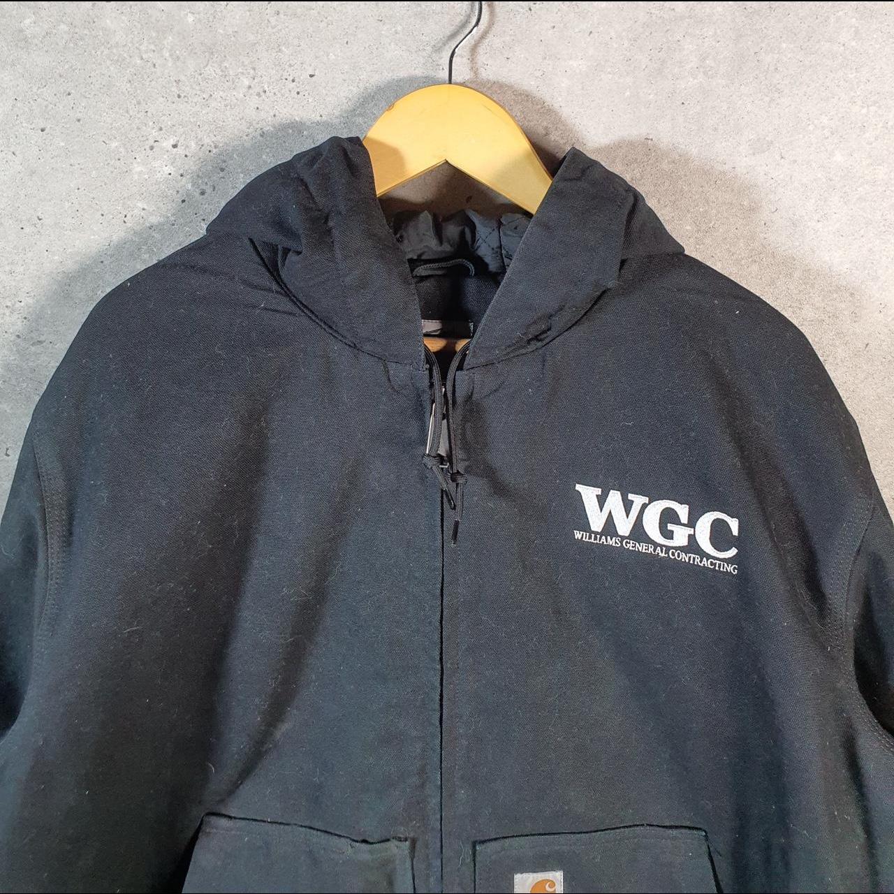 Vintage Carhartt Active Hooded Jacket Men’s Large Black Workwear Canvas USA G2119