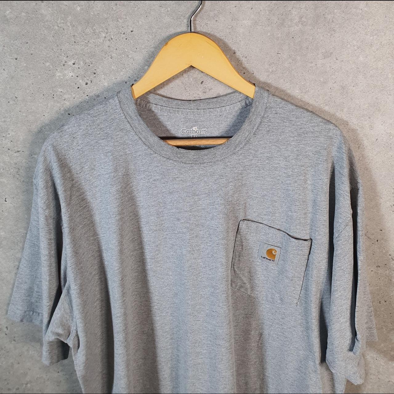 Vintage Carhartt Pocket T Shirt Men’s XL Grey Workwear Chore Utility Relaxed Fit C9210