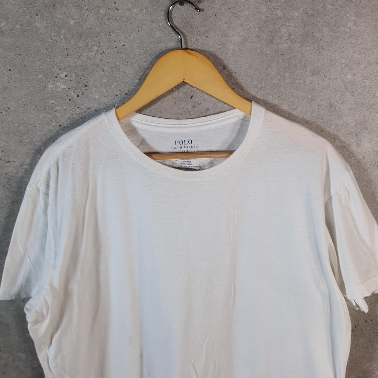 Vintage Ralph Lauren Polo Sport T Shirt Men’s Large White Classic Fit Embroidered Pony C8705