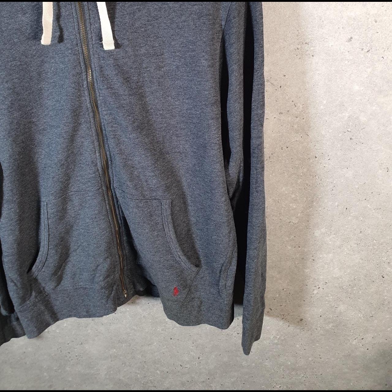 Vintage Ralph Lauren Polo Full Zip Hodie Men’s Medium Grey Cotton Pony