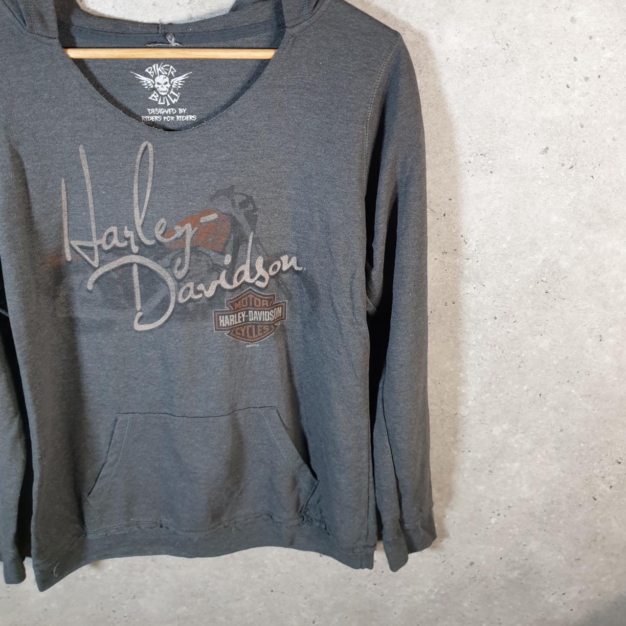 Vintage Harley Davidson 2016 Smoky Mountain Maryville TN Hoodie Womens Large Grey