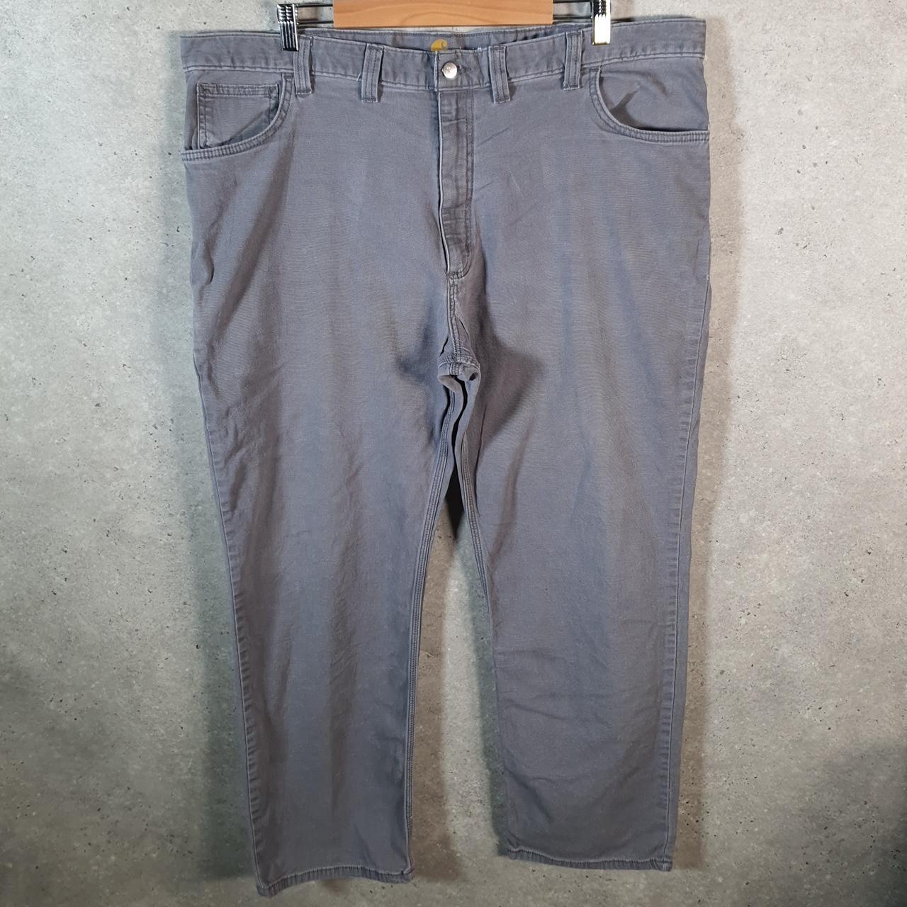 Vintage Carhartt Carpenter Trousers Mens W44 L32 Grey Relaxed Fit Workwear USA