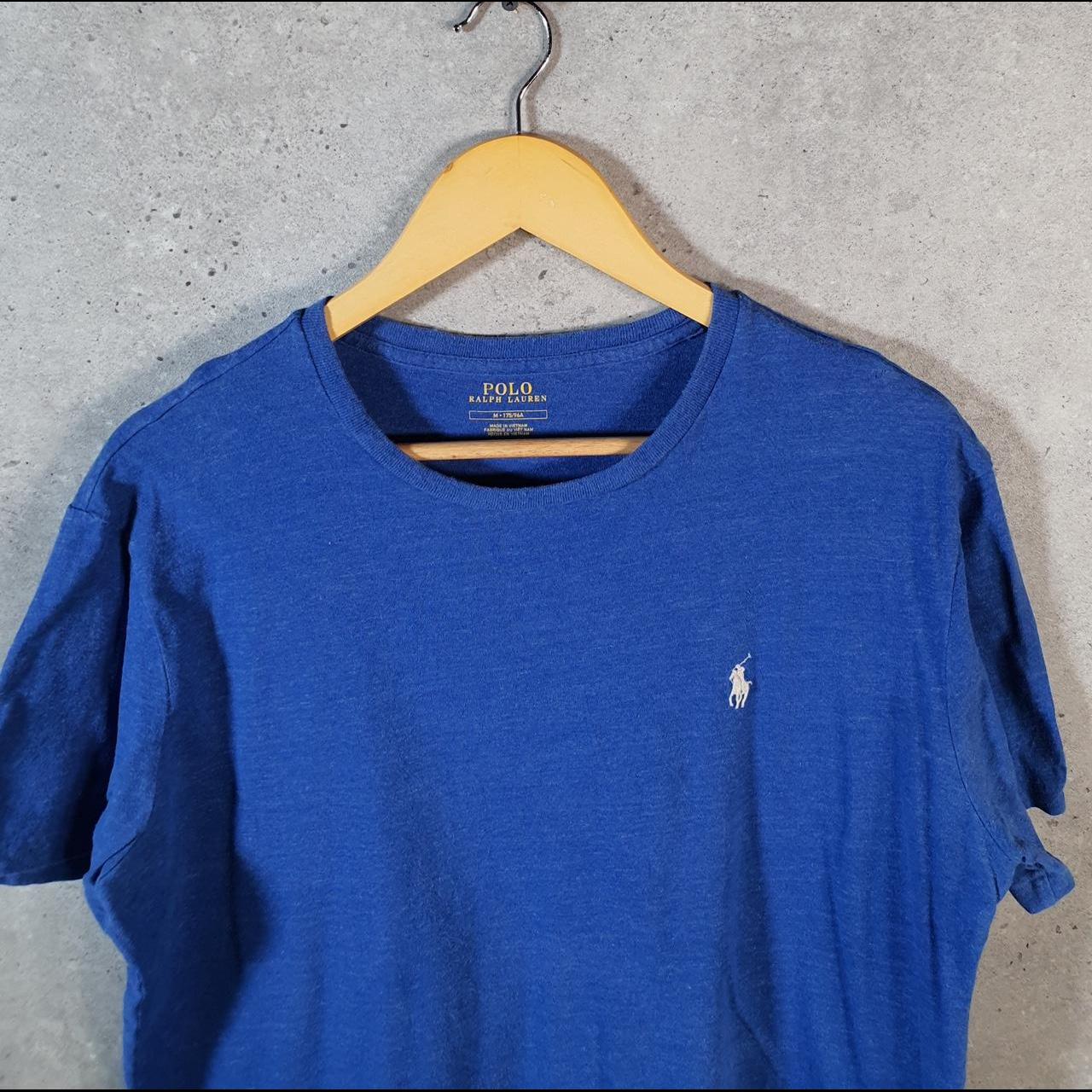 Vintage Ralph Lauren Polo T Shirt Men’s Medium Blue Embroidered Pony Classic Fit C9109